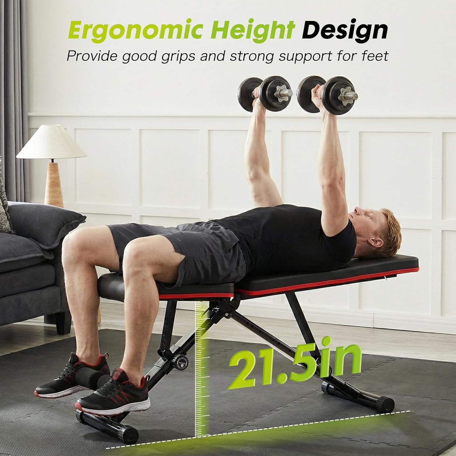 OLIXIS Adjustable Weight Bench for Full Body Strength Training, Foldable Workout Bench with Incline Flat Positions, 795 lbs Capacity Dumbbell Bench for Home Gym, Sit Up, Press, and Ab Exercises - Image 6