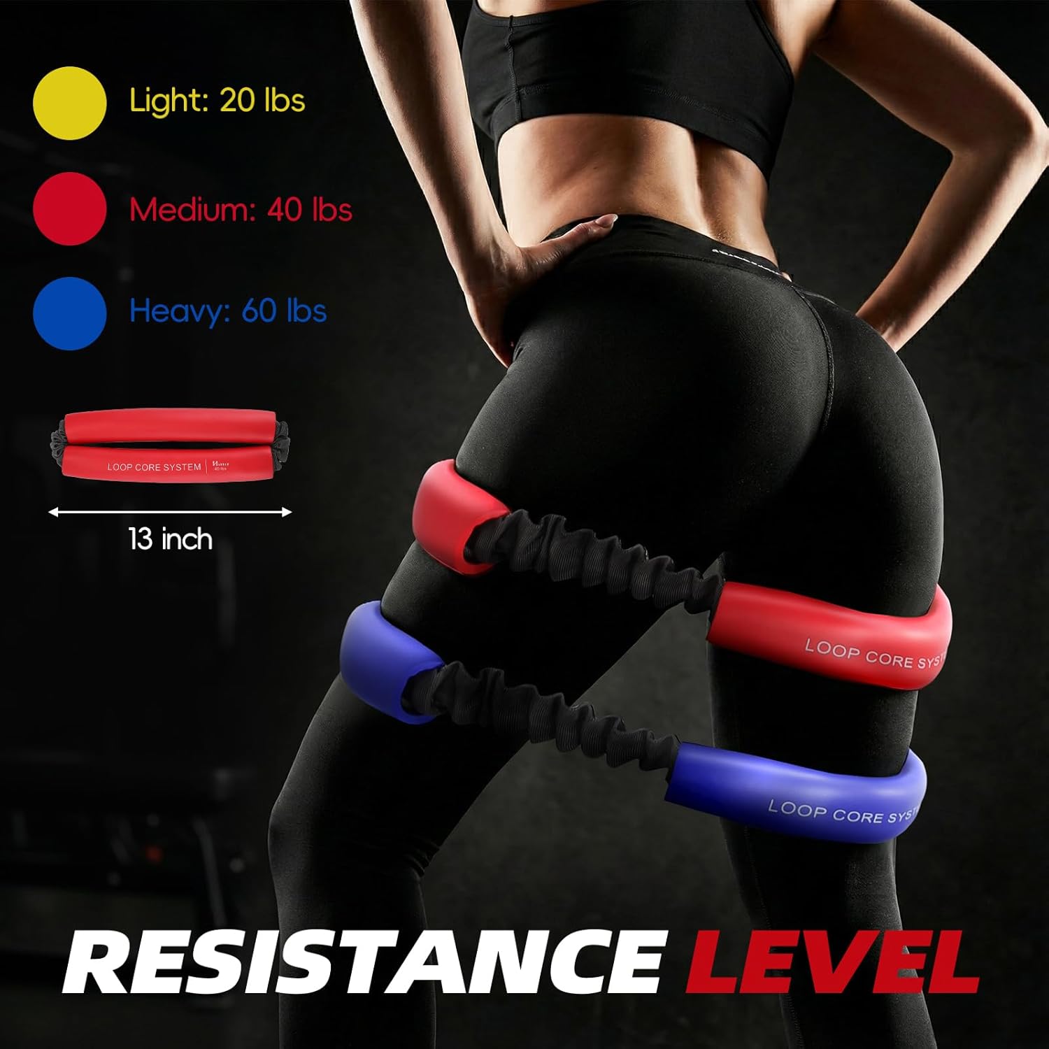 Hip and Core Band System, Loop Resistance Bands to Stretch and Workout, Glute Bands for Women, Exercise Hip Halo Bands - Image 2