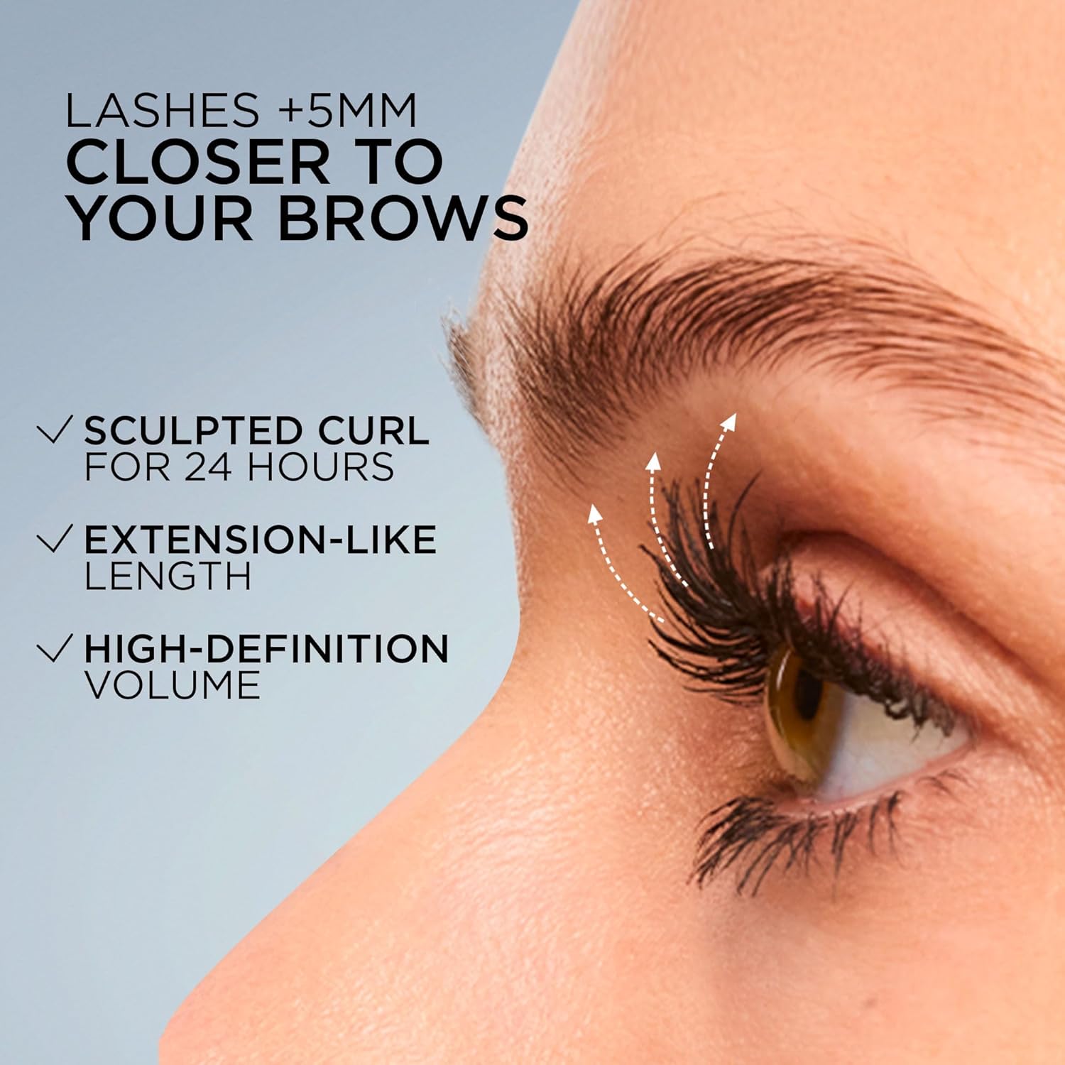 L'Oreal Paris Extensionist Waterproof Mascara, Lengthening, Volumizing, and Curling Formula For a Lash Extension Eye Makeup Look, Waterproof Black - Image 4