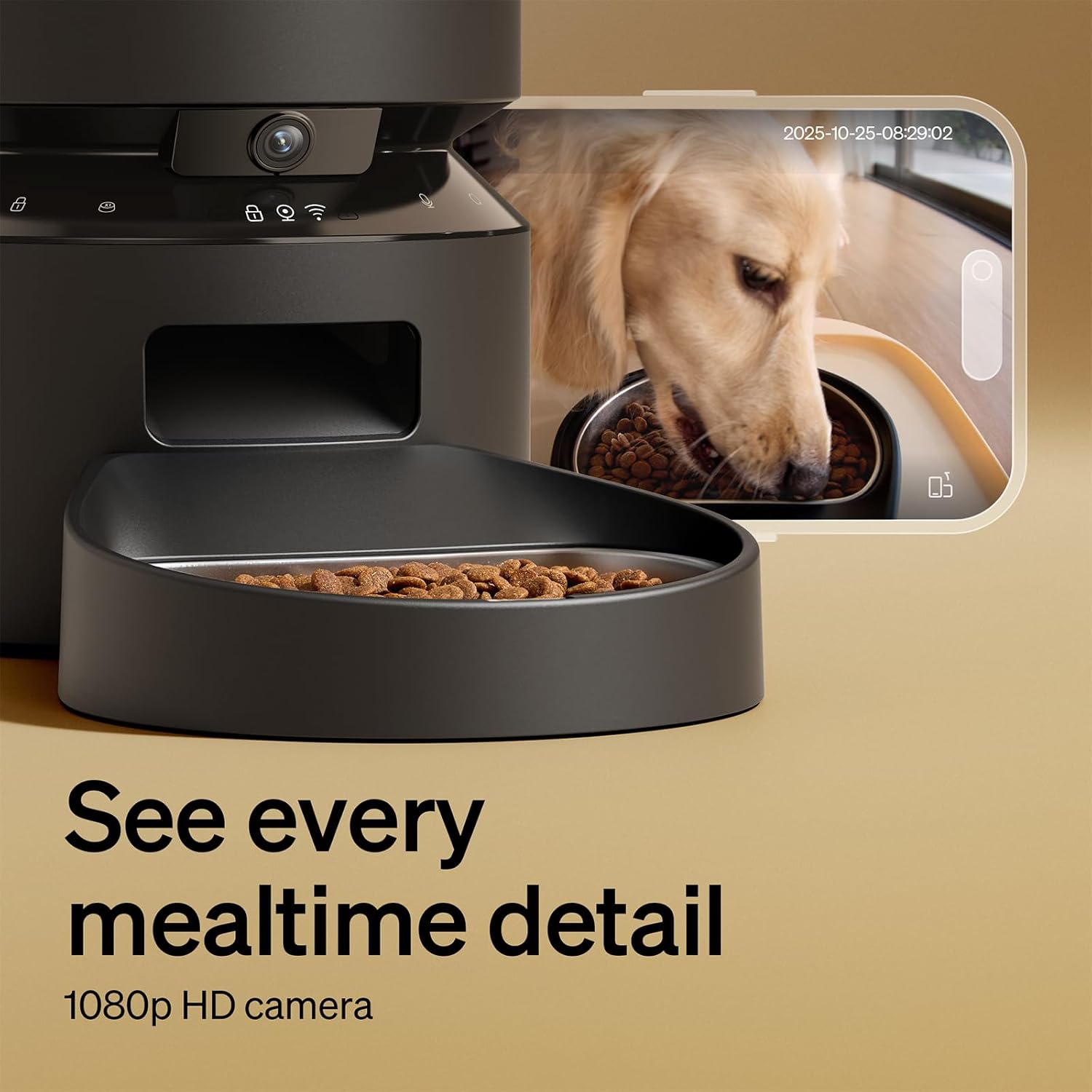 PETLIBRO Automatic Cat Feeder with Camera, 1080P HD Video with Night Vision, 5G WiFi Pet Feeder with 2-Way Audio, Low Food & Blockage Sensor, Motion & Sound Alerts for Cat & Dog Single Tray - Image 2