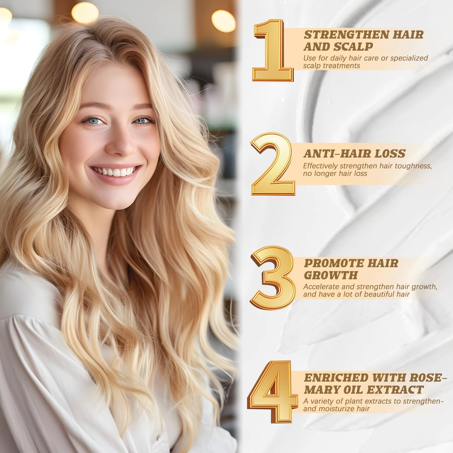 Anti-Hair Fall Hair Loss Shampoo 2 Pack, Promote Hair Growth Shampoo, Rich in Various Plant Extracts, for All Hair Types (300ml x 2 Bottles) - Image 2