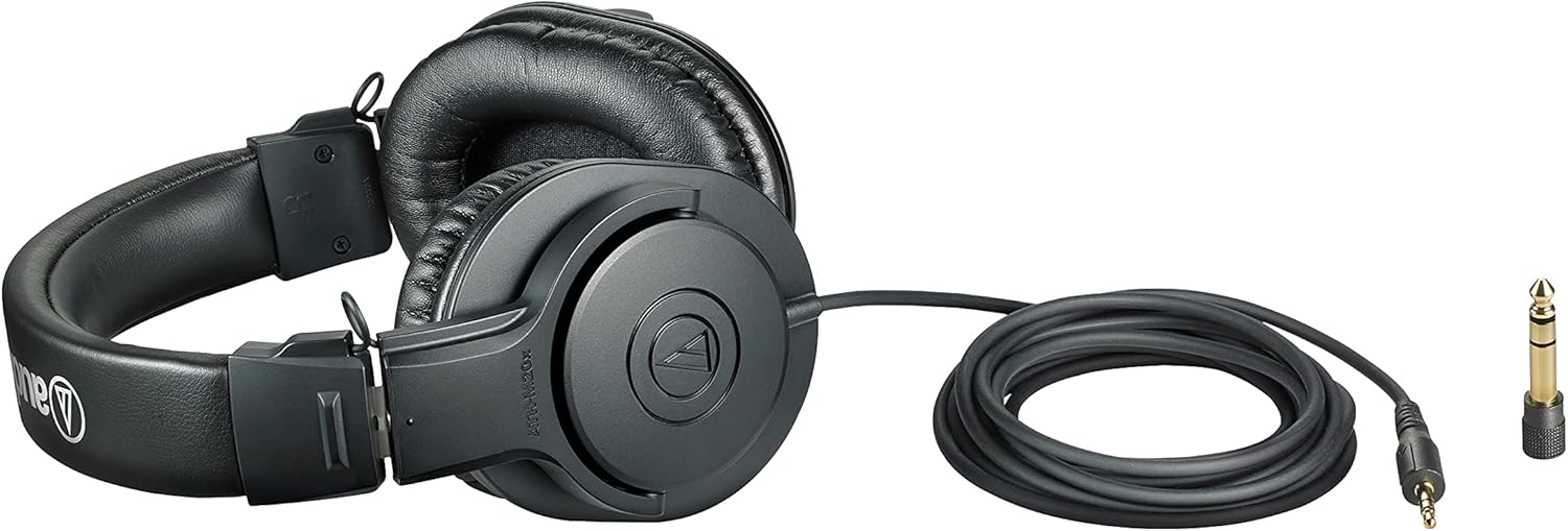 Audio-Technica ATH-M20x Professional Studio Monitor Headphones, Black - Image 3