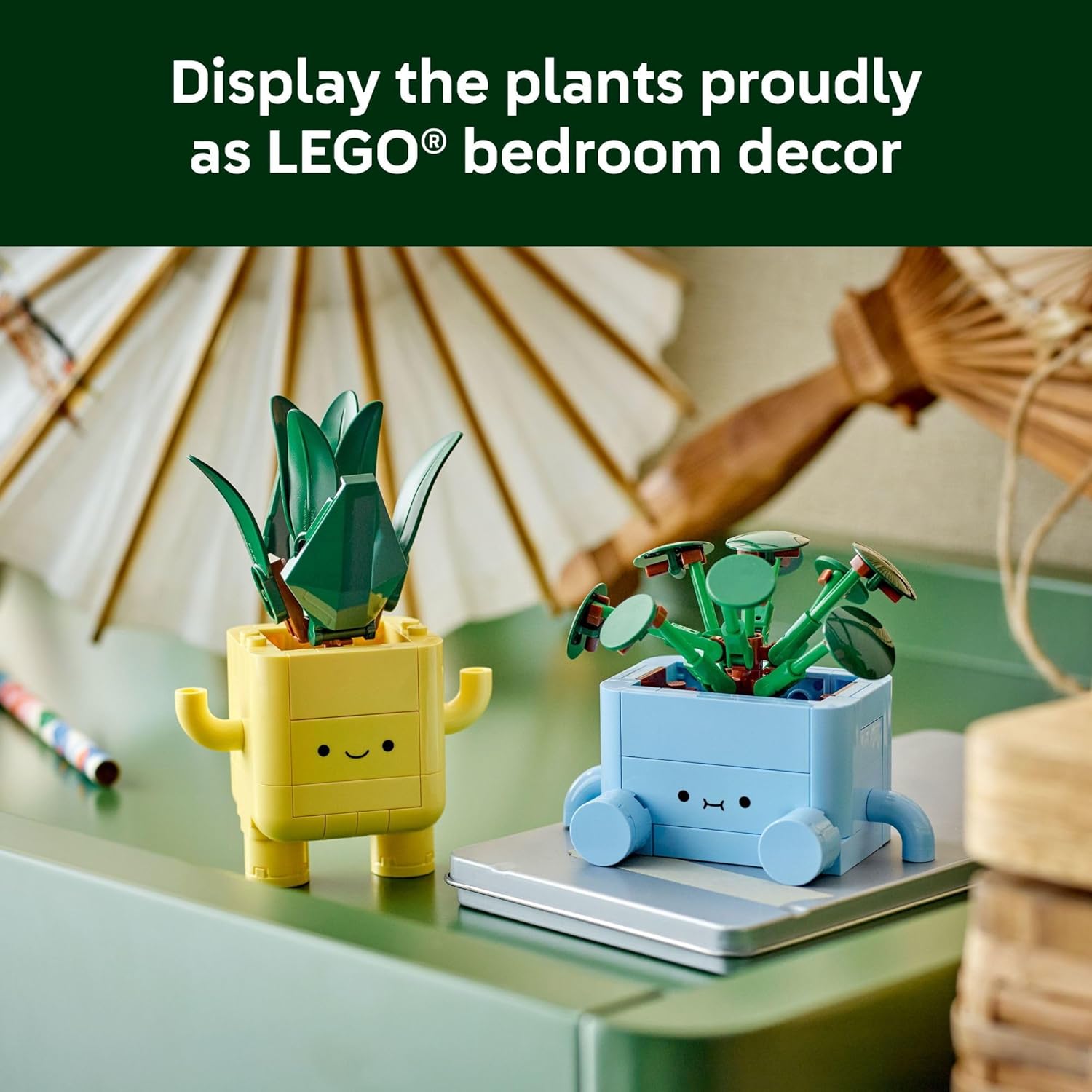 LEGO Botanicals Happy Plants Building Toy for Kids, Girls, and Boys 9+ - Playroom Decor for Desk or Shelf - Birthday Gift Idea for Young Gardeners - Artificial Indoor Plant for Play & Display - 10349 - Image 6