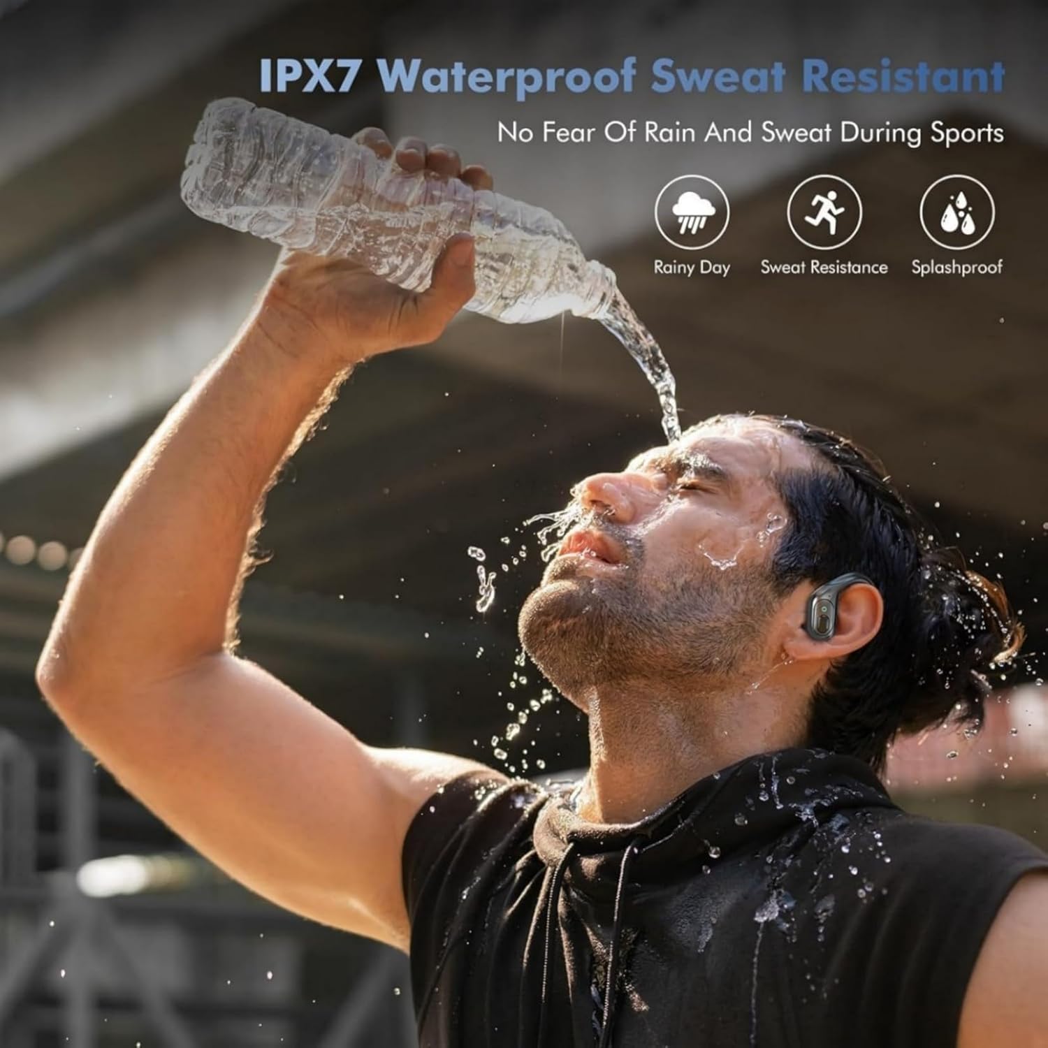 Wireless Earbuds with 75Hrs Playtime, Bluetooth 5.3 Sports Headphones, IP7 Waterproof Ear Hooks, LED Power Display - Image 6