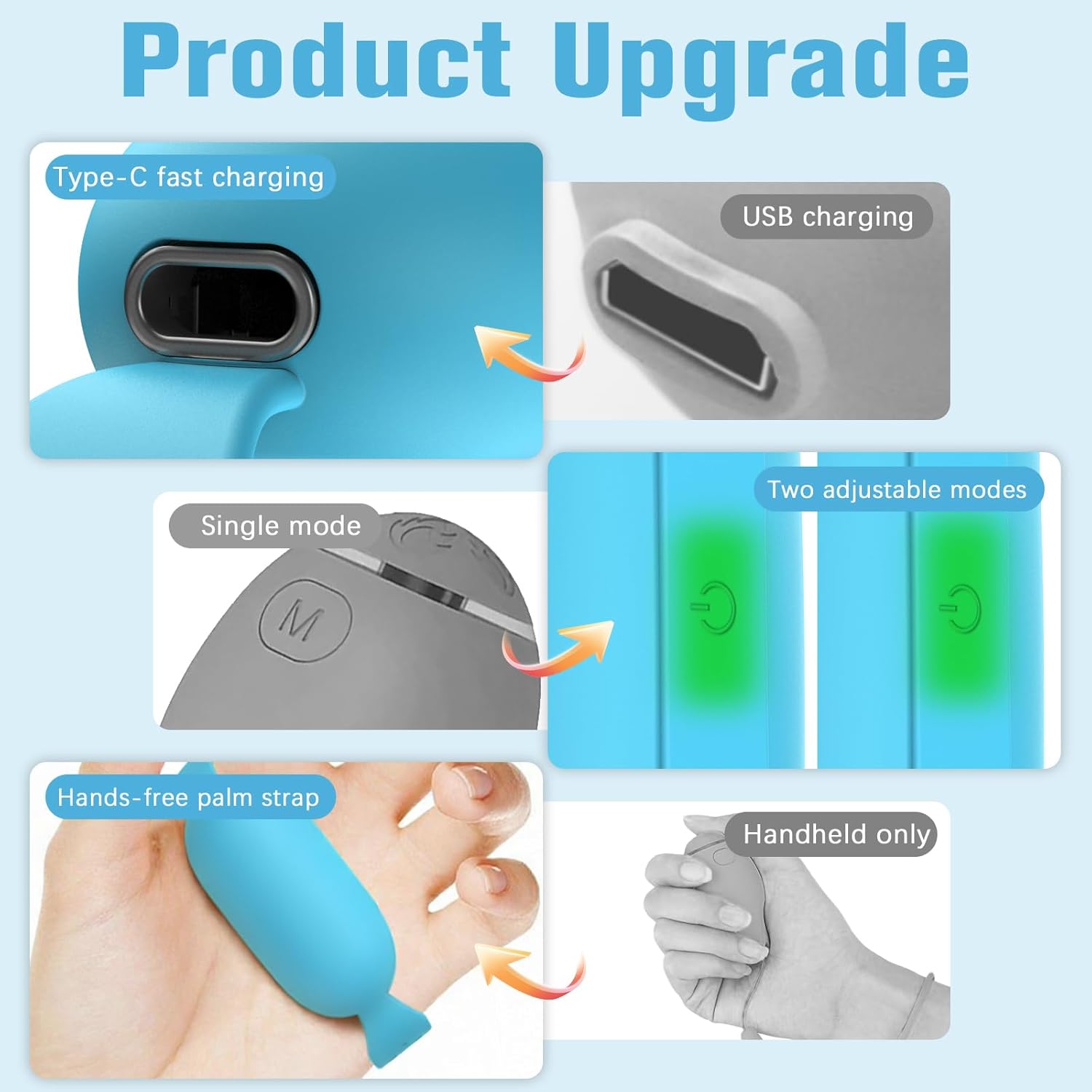 Sleep Aid Device, Hand Micro-Current Sleep Instrument Anxiety Device, Portable Rechargeable Sleep Aid for Anxiety and Insomnia (Blue) - Image 4