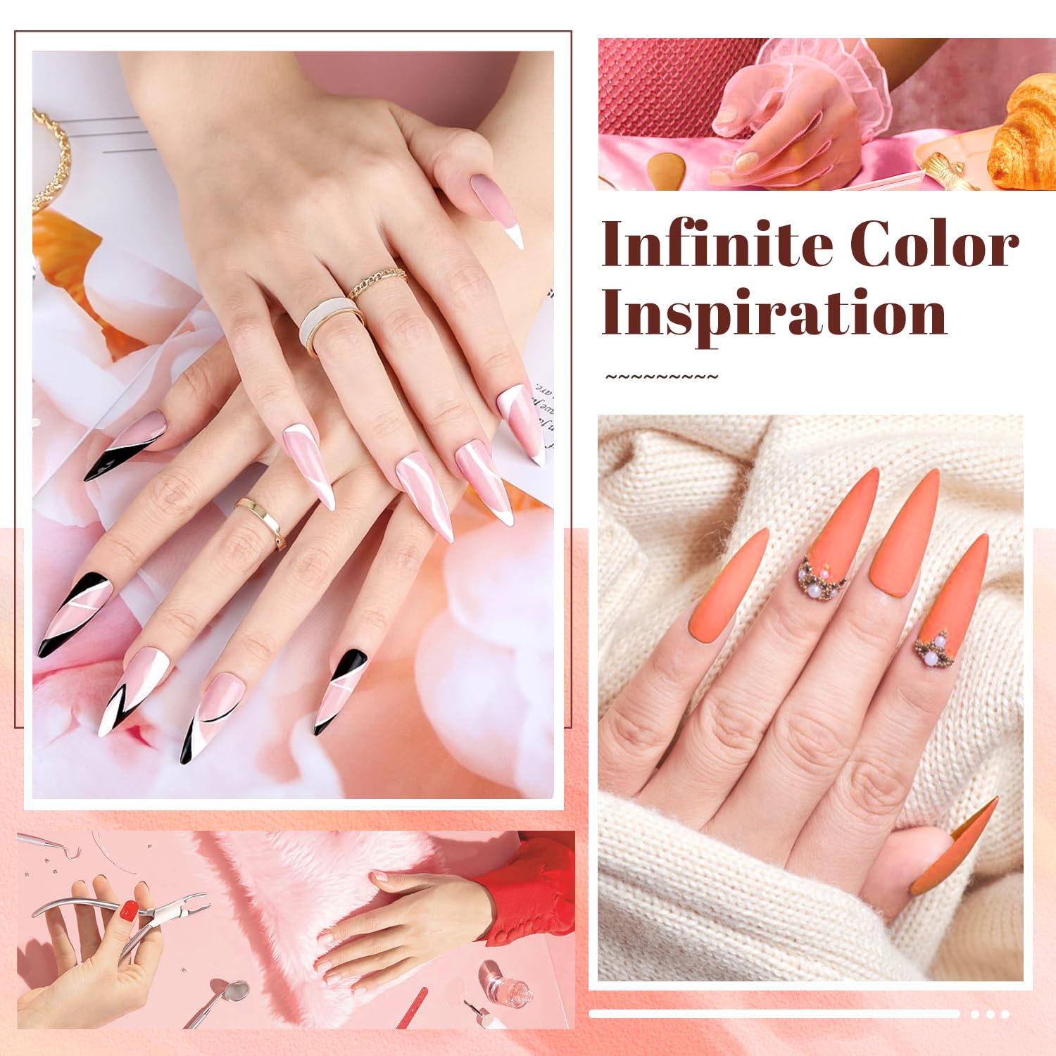 JODSONE 23 PCS Gel Nail Polish Set with Base Glossy and Matte Top Coat Multicolored Gel Nail Long Lasting Suitable for All Seasons - Image 6