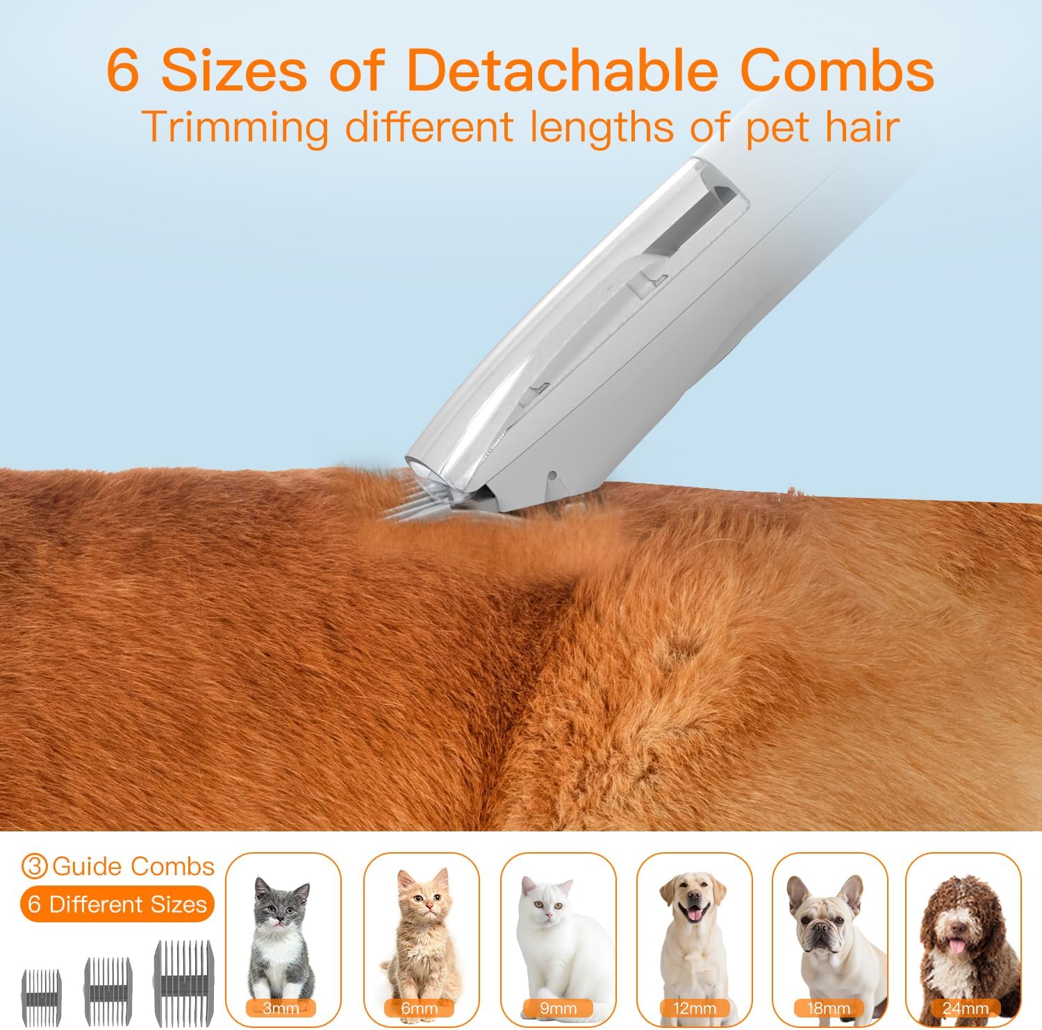 AIRROBO Dog Grooming Vacuum Kit,12000Pa Strong Pet Vacuum for Shedding,Grooming Hai,Quiet,PG100,2L Large Capacity - Image 6