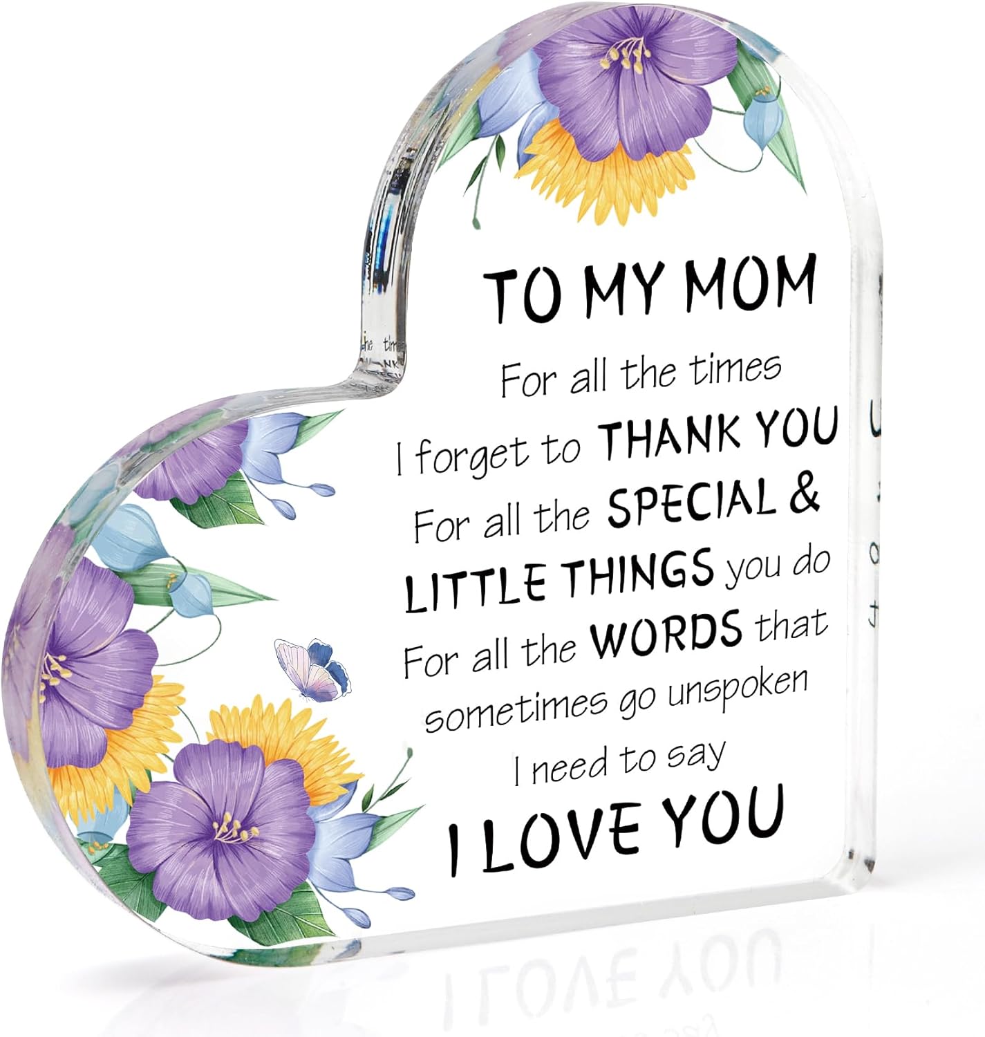 Mother's Day Gifts for Mom from Daughter Son, Birthday Gift for Mom, Mother‘s Day Gift Ideas Acrylic Desk Decor Thanksgiving Birthday Valentines Gifts for Mom Presents for Mom
