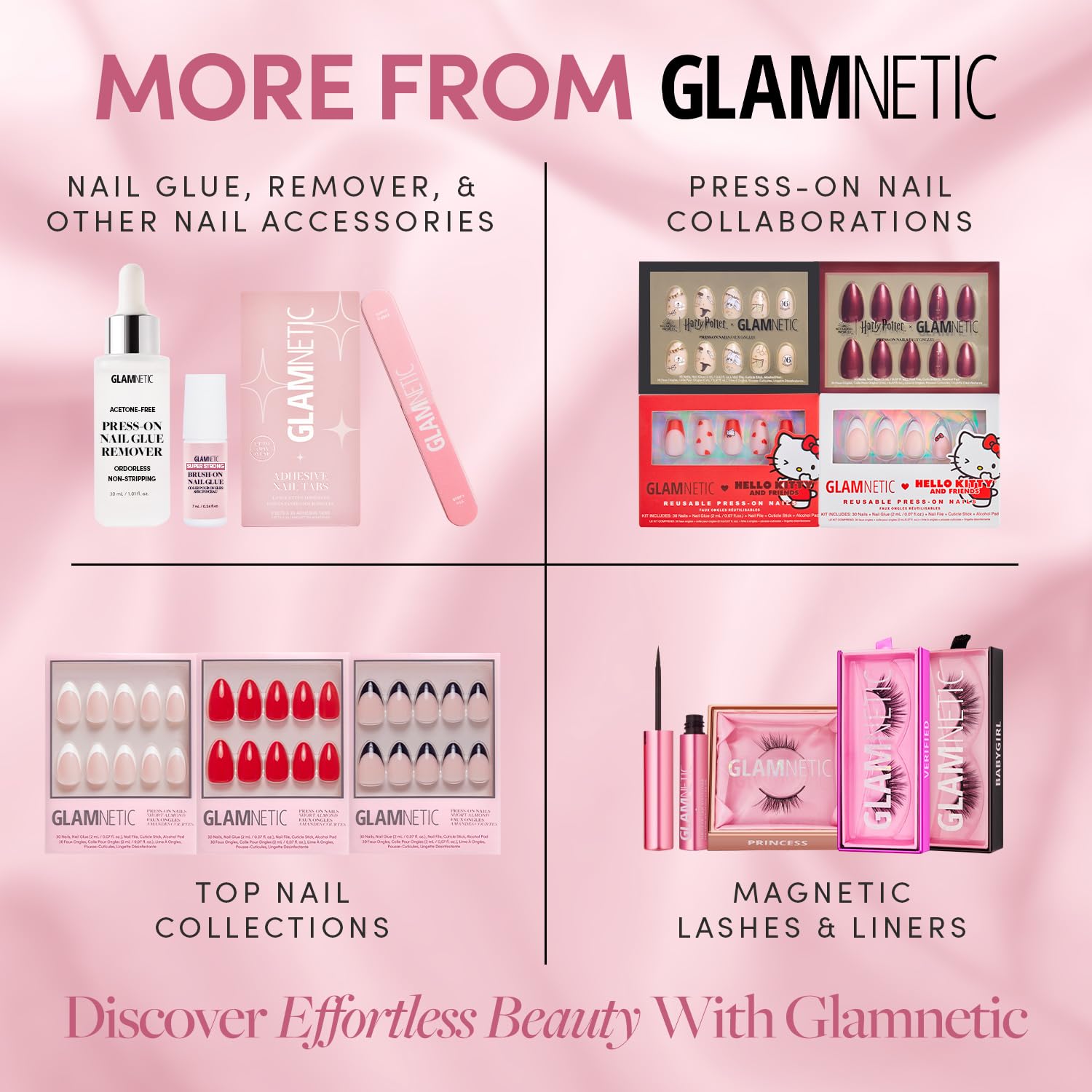 Glamnetic Press On Nails - MaDamn | French Tip UV Finish Short Pointed Almond Fake Nails, Salon Quality Semi-Transparent Nails in 12 Sizes - 24 Nail Kit with Glue - Image 6