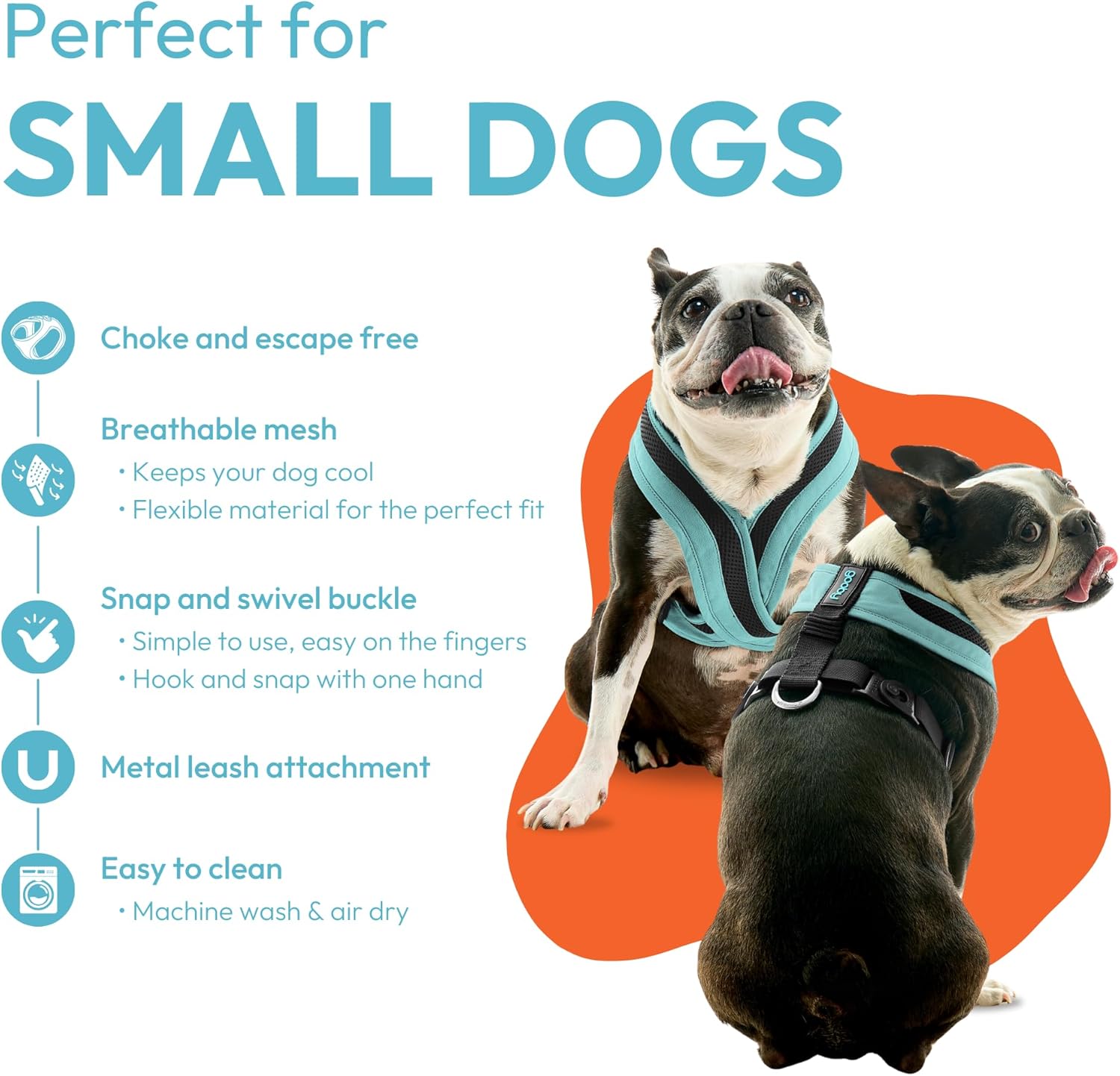 Gooby Comfort X One Dog Harness - Head-in Dog Harness for Small & Medium Sized Dogs - Escape-Free & Choke Free - Breathable Mesh, Shock Absorbing, Easy Snap & Swivel Buckles - Miami Yellow, 2X-Small - Image 2
