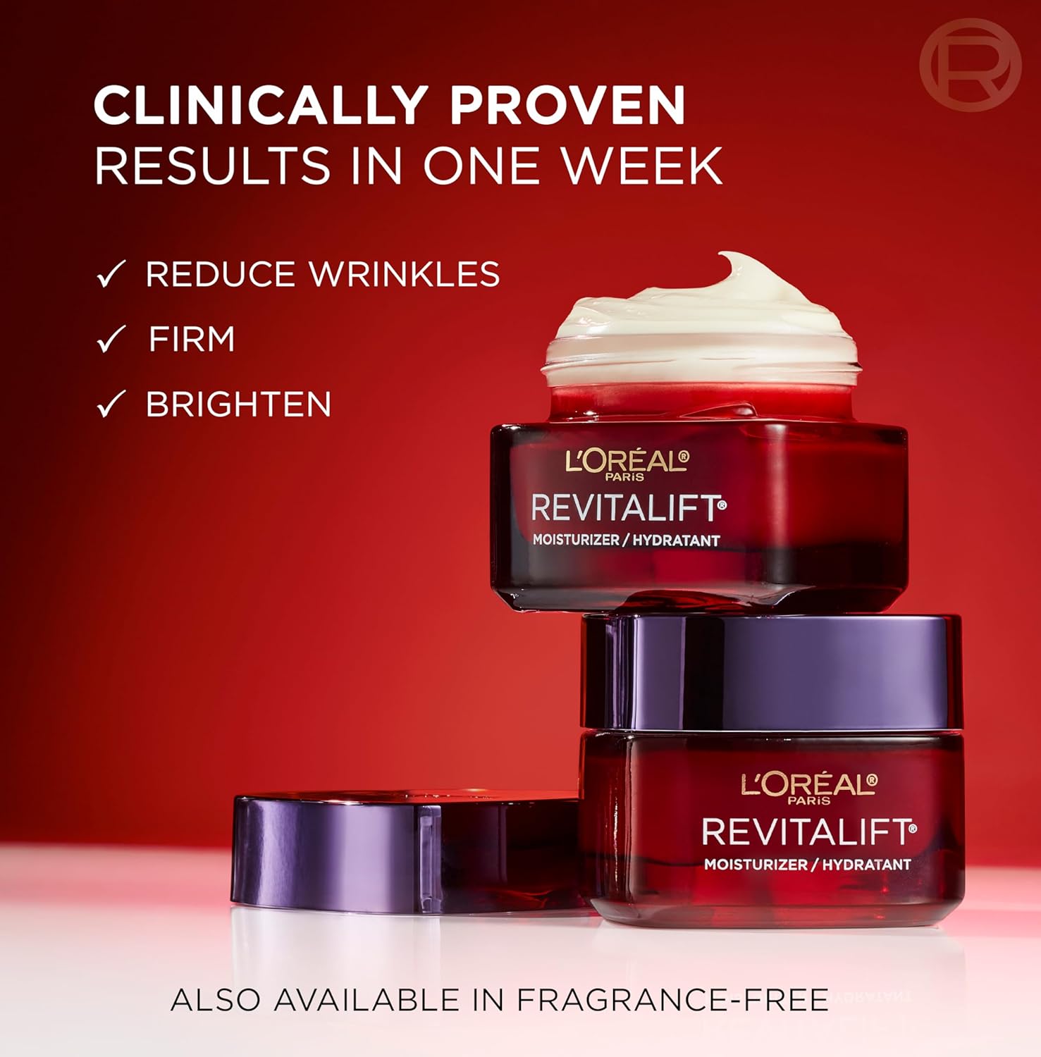 L'Oreal Paris Revitalift Triple Power Anti-Aging Face Moisturizer, Pro Retinol, Hyaluronic Acid & Vitamin C, Reduce Wrinkles 2.55 Oz - Image 2