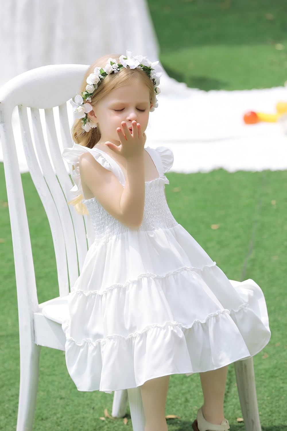 YOUNGER TREE Toddler Girl Dress Kids Sleeveless Ruffle Dresses for Girls Summer Outfits Beach Sundress - Image 3