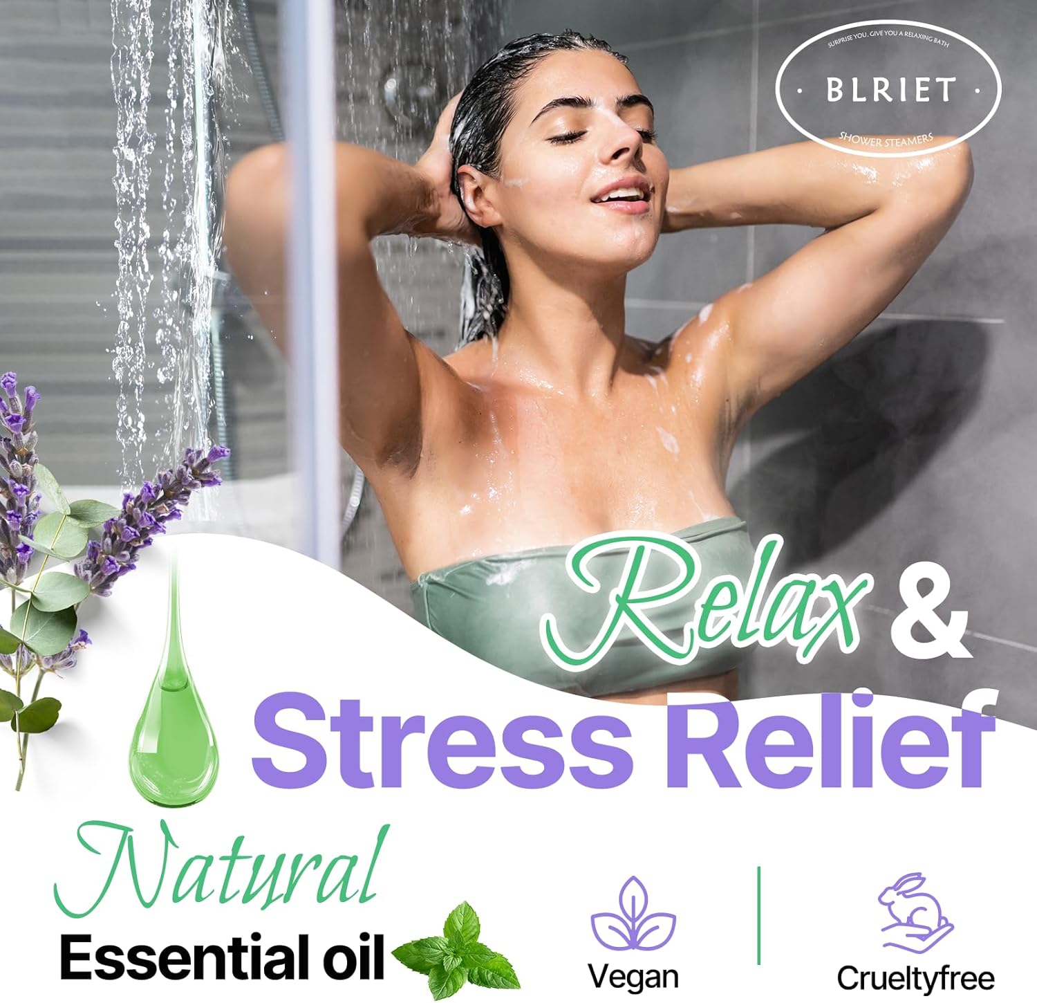 Shower Steamers Aromatherapy Blriet, Gifts for Women, Teen Girls, Wife, Her, Mom, Easter Basket Stuffers Birthday Gifts Decoration Travel Essentials Self Care Home Spa Relaxation - 8 Pack - Image 2