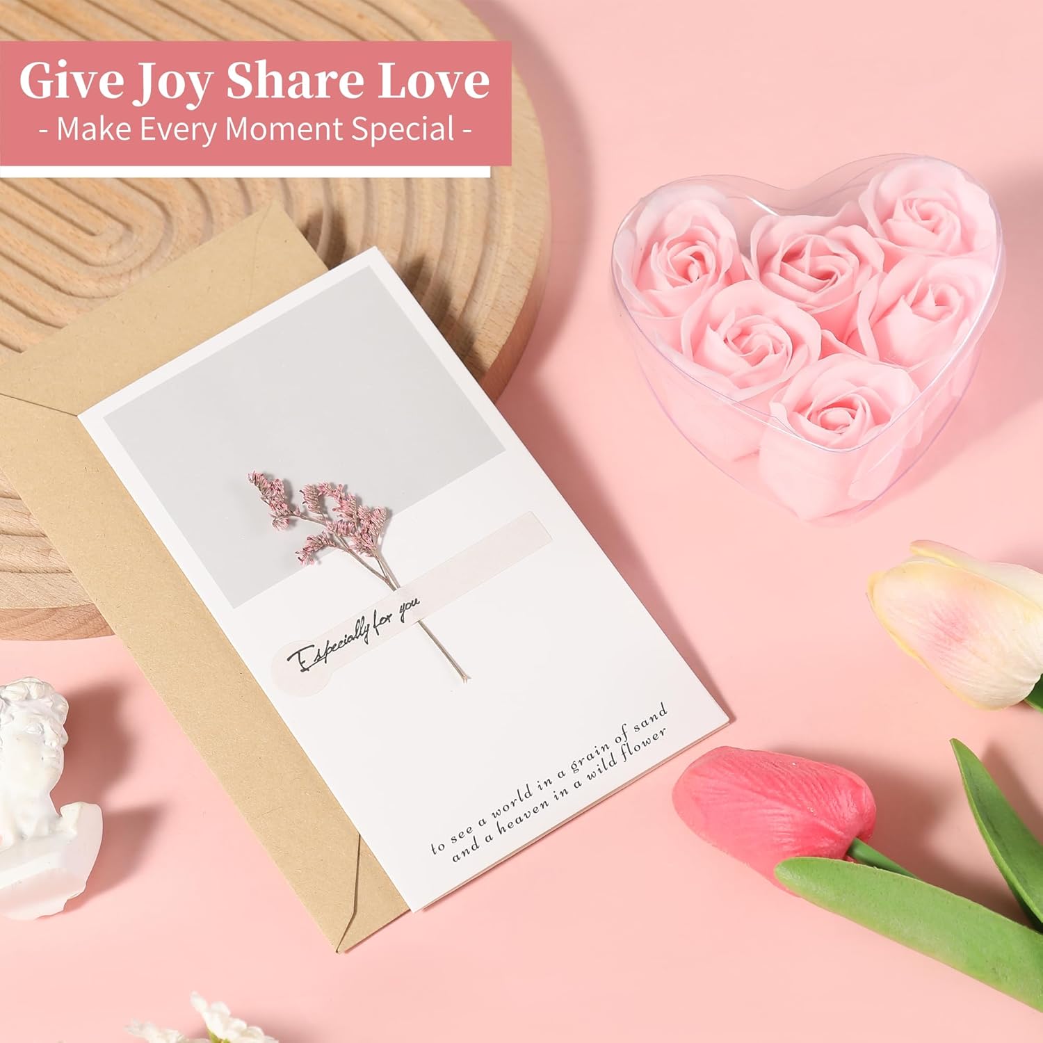 Pink 11pcs Self Care Gift Basket for Women Birthday Gifts Get Well Soon Care Package Hug in a Box Thinking of You Gift for Her Mom Sister Friend - Image 9