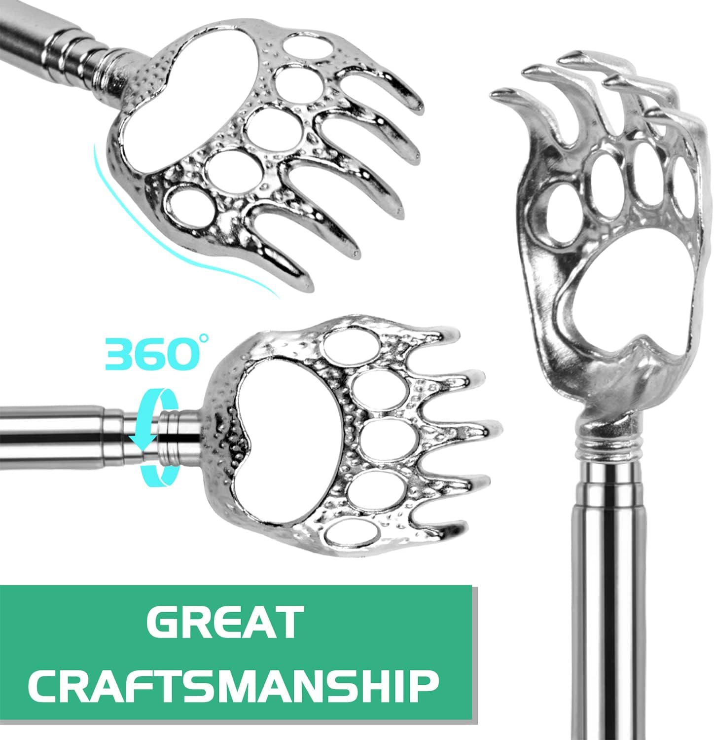 HOFASON 6 Pack Back Scratcher Fathers Day Dad Gifts, White Elephant Gifts for Adults, Stocking Stuffers for Men Women Teens, Prizes for Adults (Muti) - Image 3