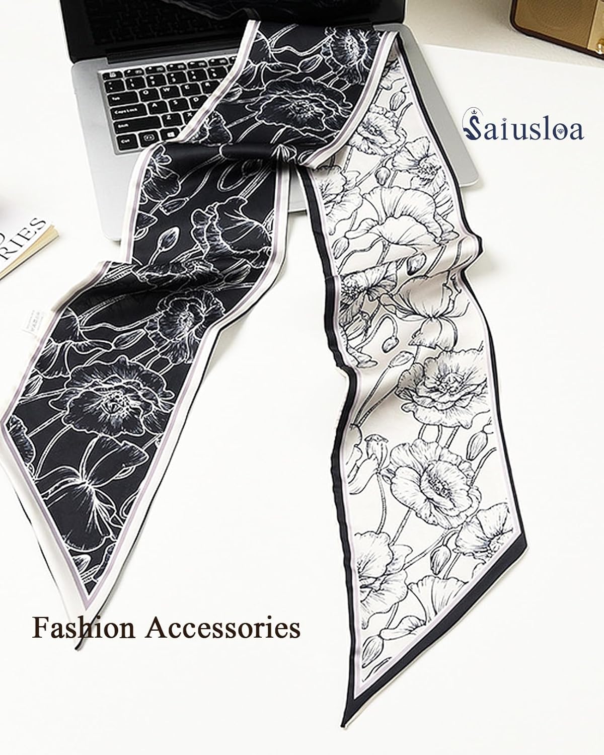 Purse Scarf For Handbags Head Scarves For Women's Hair Bags Scarfs Long Skinny Scarves Fashion Silky - Image 6