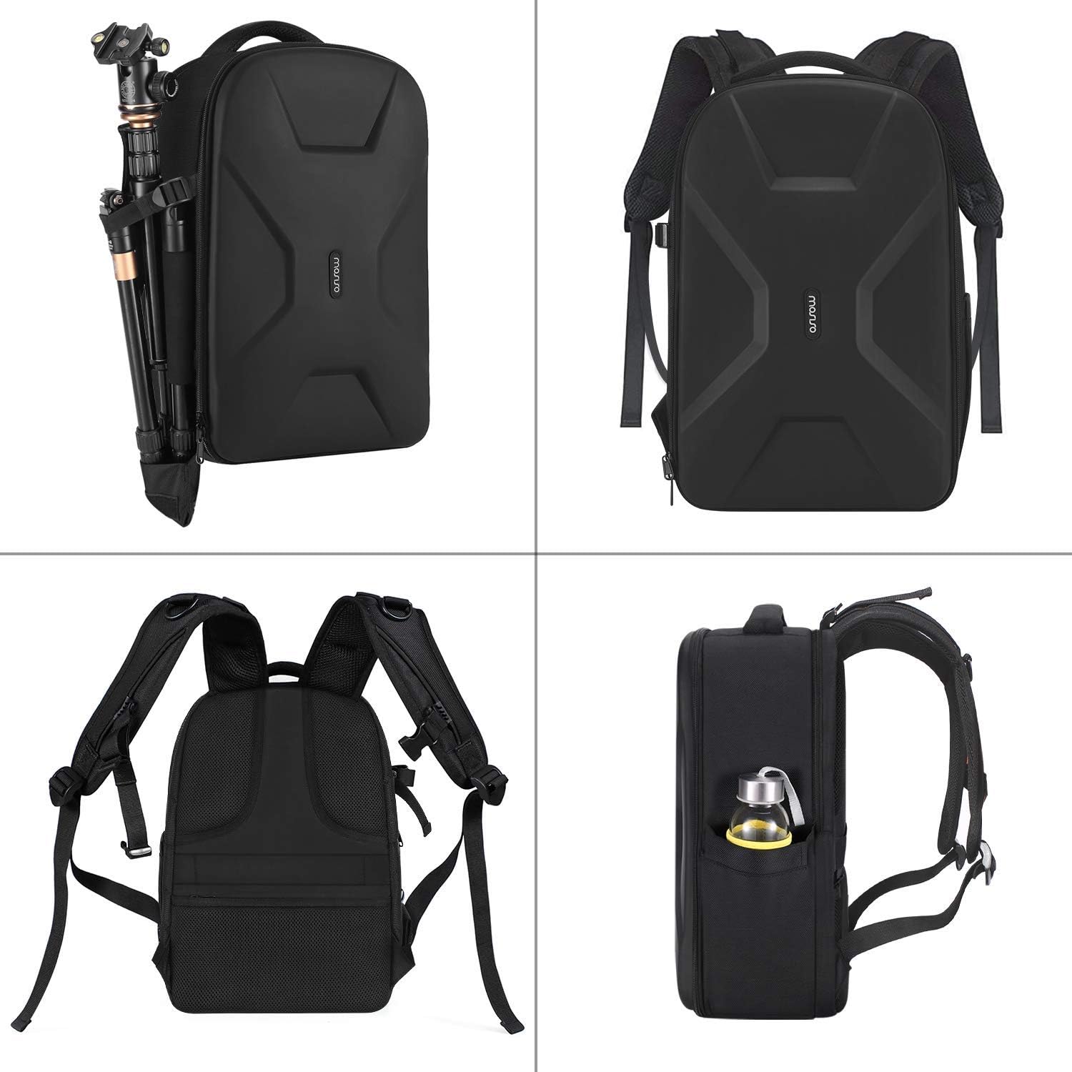 MOSISO Camera Backpack, DSLR/SLR/Mirrorless Photography Camera Bag 15-16 inch Waterproof Hardshell Case with Tripod Holder&Laptop Compartment Compatible with Canon/Nikon/Sony, Black - Image 5
