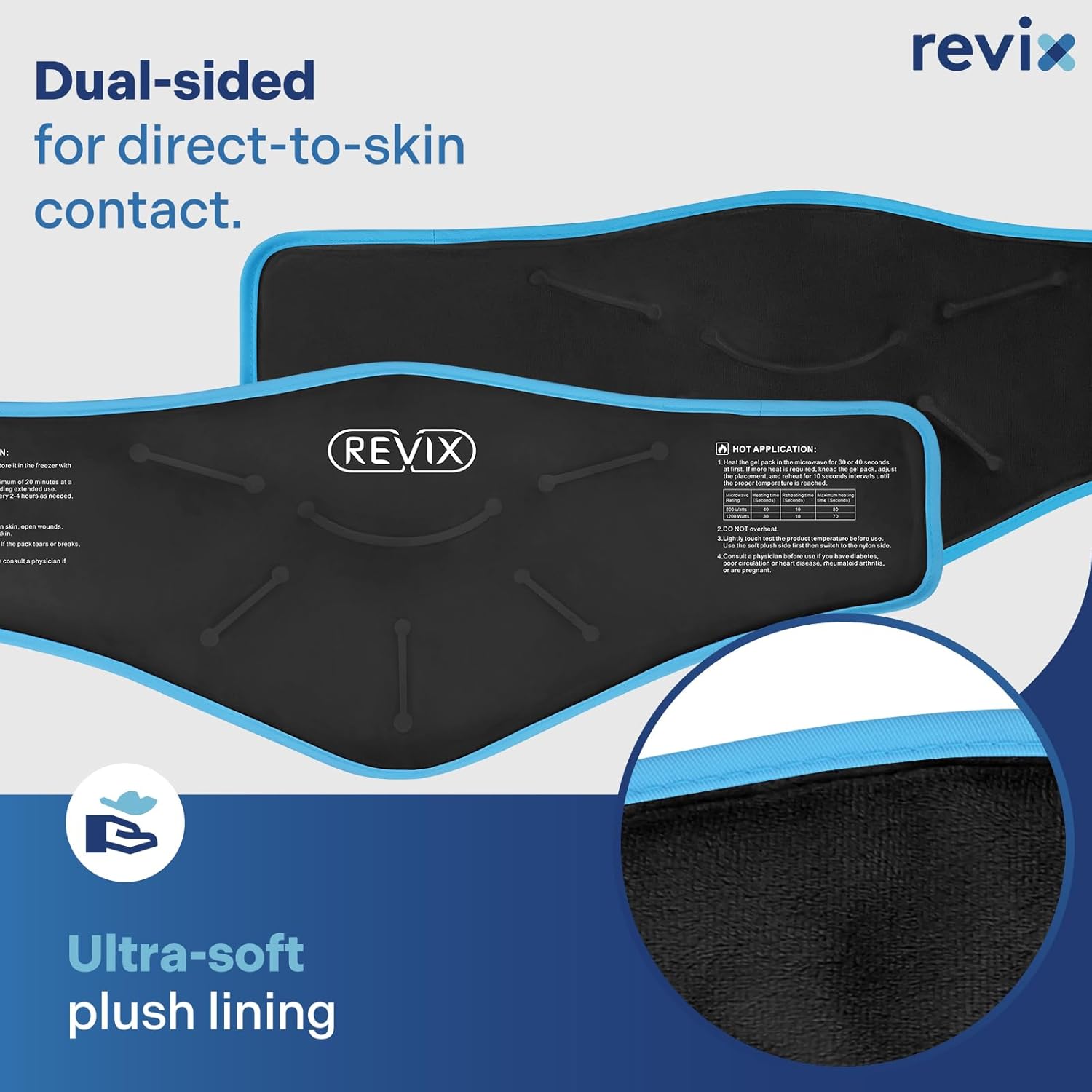 REVIX Neck Ice Wrap Ice Pack for Neck and Shoulders, Therapy for Promoting Flexibility and Mobility, Hot Cold Gel Packs Reusable for Post-Workout, Black - Image 3