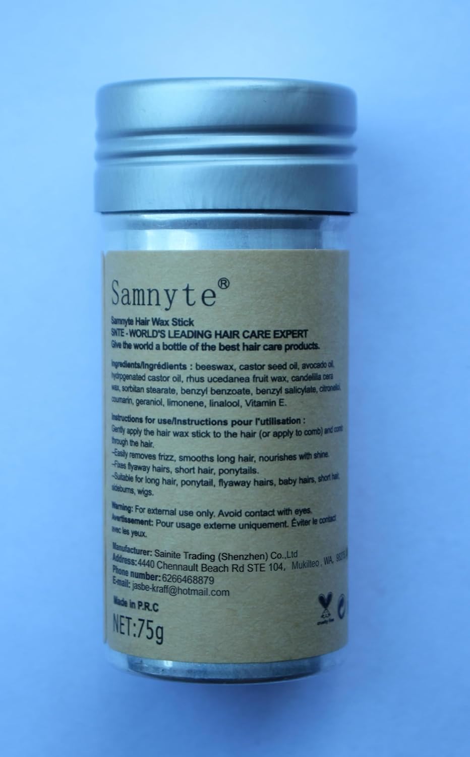 Samnyte Hair Wax Stick, Gel Tamer for Flyaways, Nourishing Slick Stick Pomade for Women & Kids, Slick Back & Styling Cream, Hair Styling Accessories for Teen Girls Gifts, 2.7 Fl Oz | Nourishing, for Women & Kids, Gel Tamer, for Flyaways, Bun Maker, 2.7 Fl Oz - Image 9