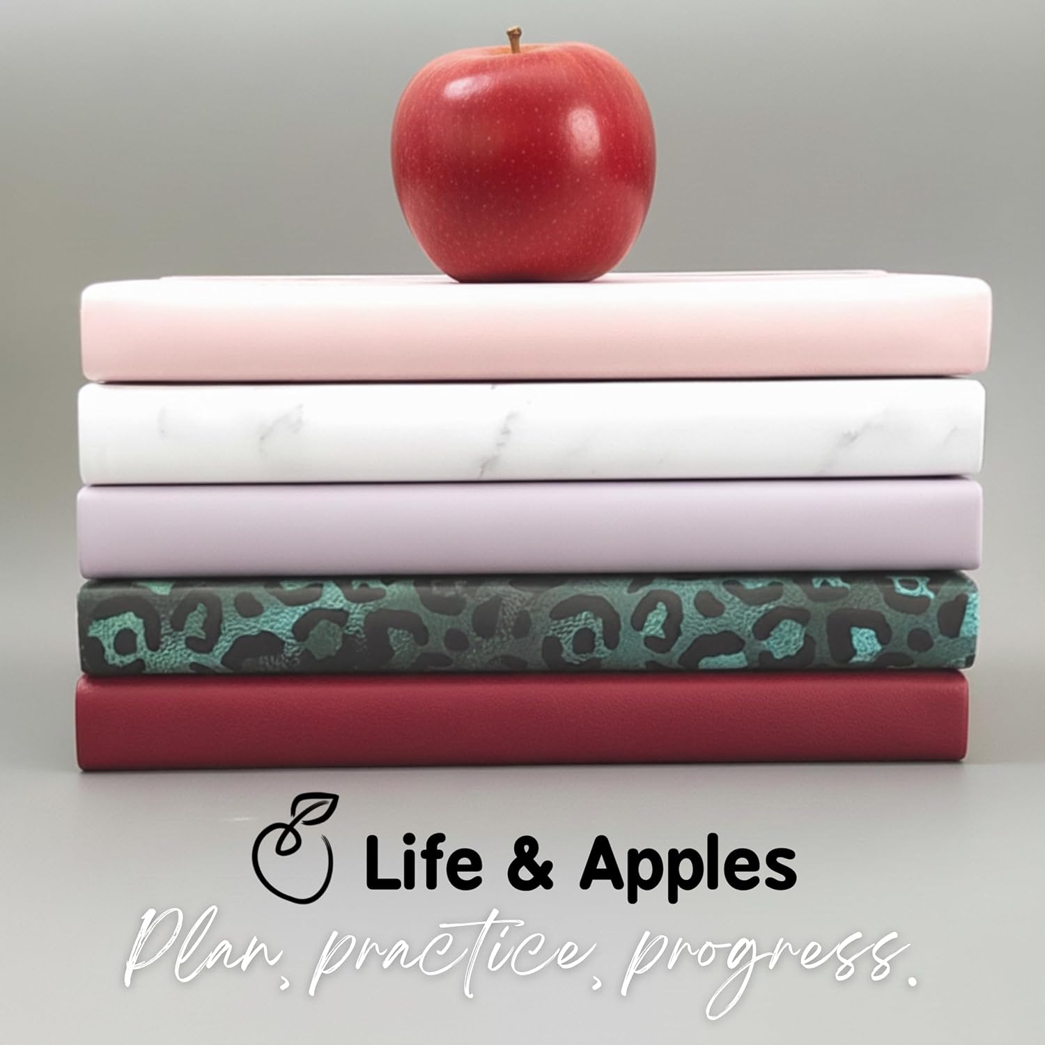 Life & Apples Wellness Planner - Food Journal and Fitness Diary with Daily Gratitude and Meal Planner for Healthy Living and Self-Care - Track Weight Loss Diet and Health Goals - Undated, Rose Gold - Image 8