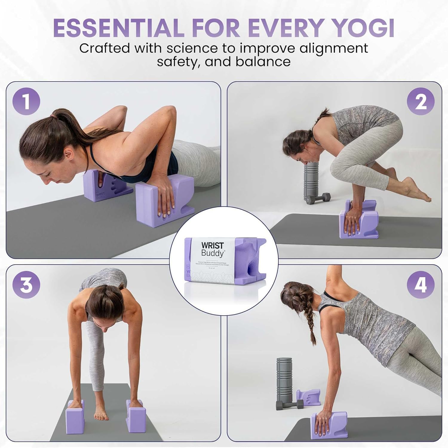 WRISTBuddy® Yoga Blocks 2-Pack (Left + Right) — Ergonomic, Hand-Shaped EVA Blocks for Wrist Relief & Better Grip | Doctor-Designed Support for Yoga, Pilates, Handstands, Push-Ups & Rehab - Image 7