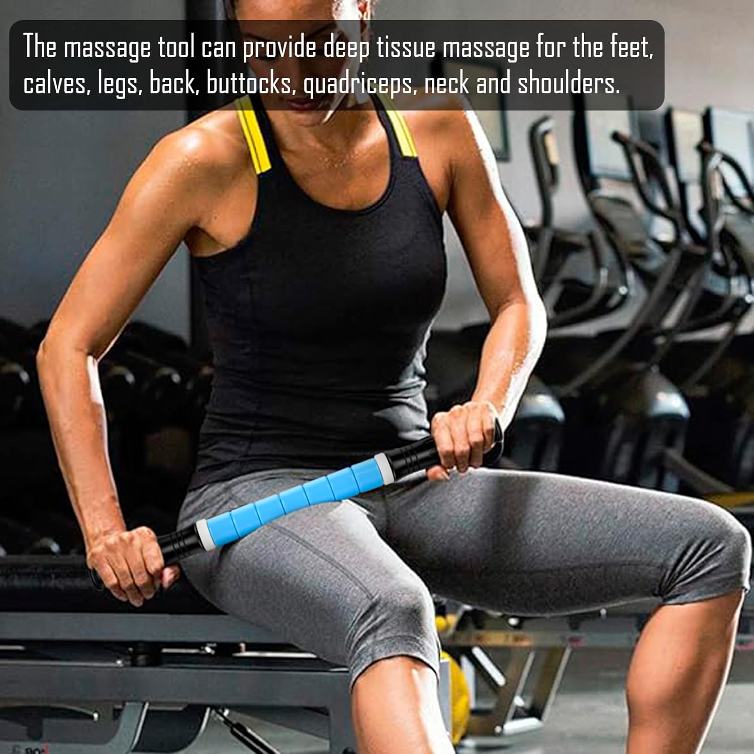 iGreely Premium Muscle Roller The Ultimate Massage Roller Stick 17 Inches Recommended by Physical Therapists Promotes Recovery Fast Relief for Cramps Soreness Tight Muscles Blue - Image 8