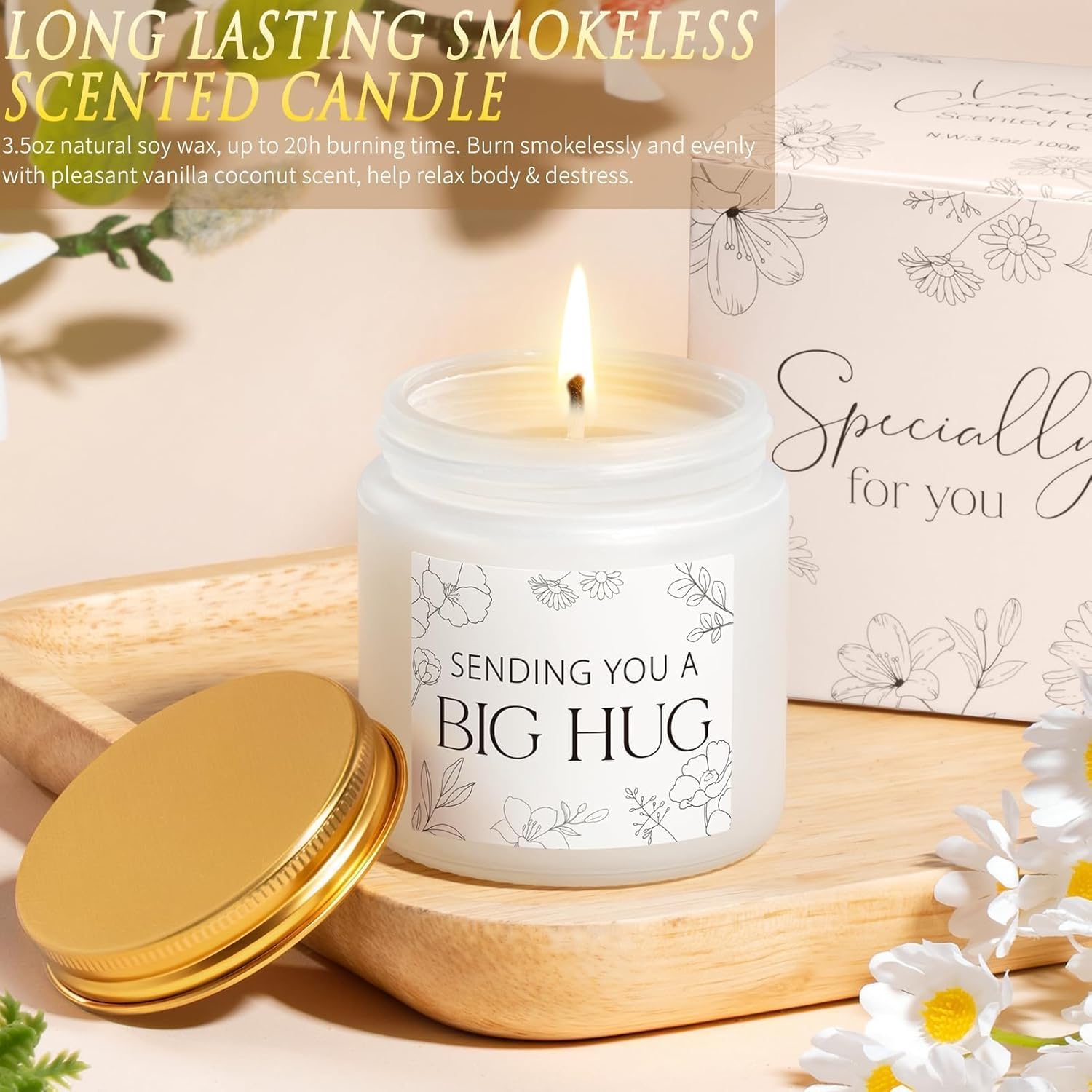 Get Well Soon Gifts Baskets for Women Self Care Gifts, Spa Care Package After Surgery Inspirational Thinking of You Sympathy Gift, Feel Better Encouragement Gift for Women Sick Friends Mom w/ Blanket - Image 6