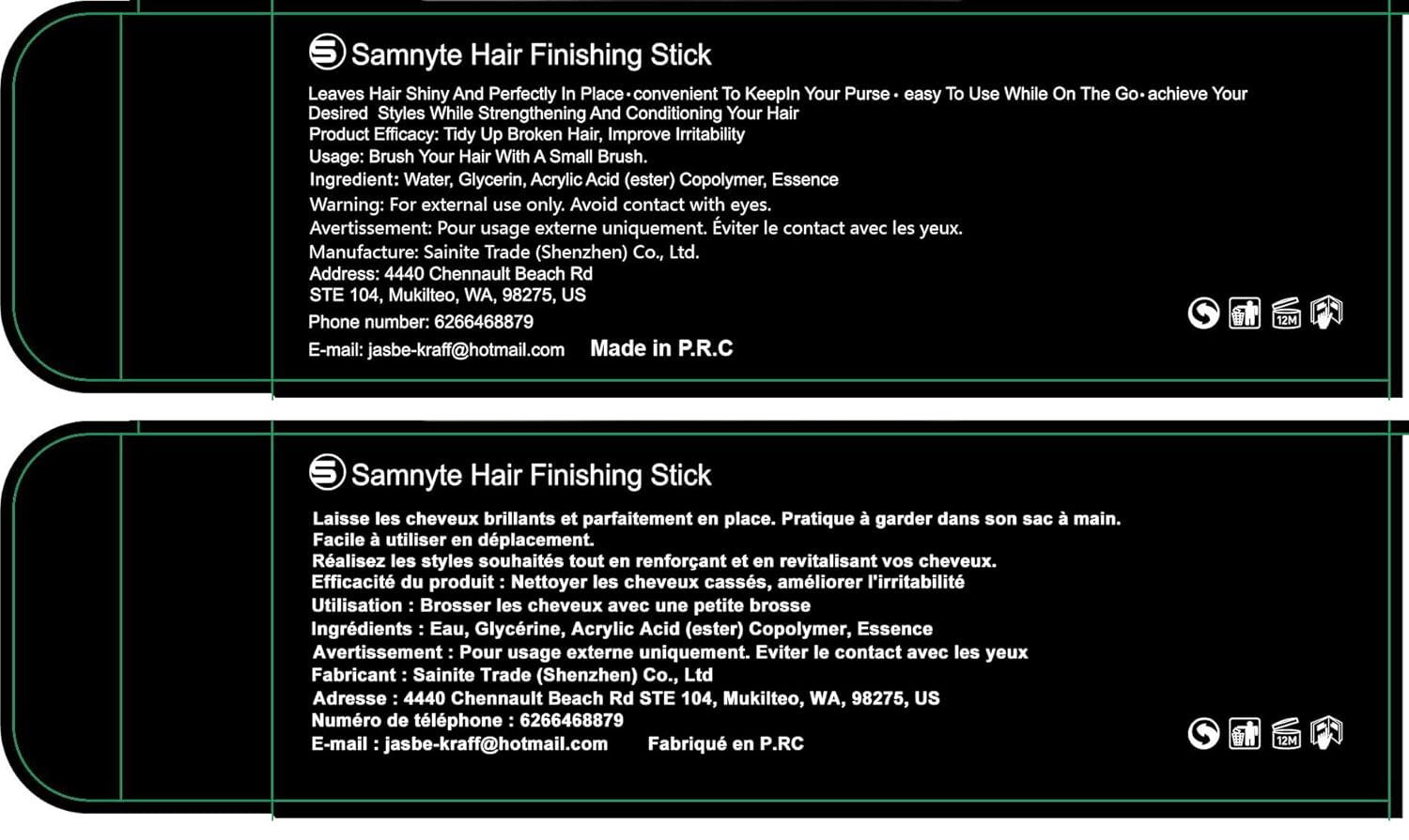 Hair Finishing Stick, 2 Pack - 0.7 Fl.Oz Hair Mascara for Taming Flyaways, Not-Greasy Hair Gel Stick - Image 9