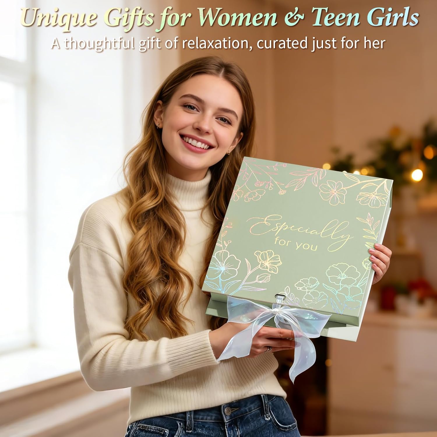 Spa Gifts for Women Bath Gift Set, Vanilla Coconut Relaxing Spa Gift Baskets Home Bath Set Self Care Kit Care Package Thank You Birthday Easter Gifts for Women Mom Her Friends Sister Teen Girl Wife - Image 3