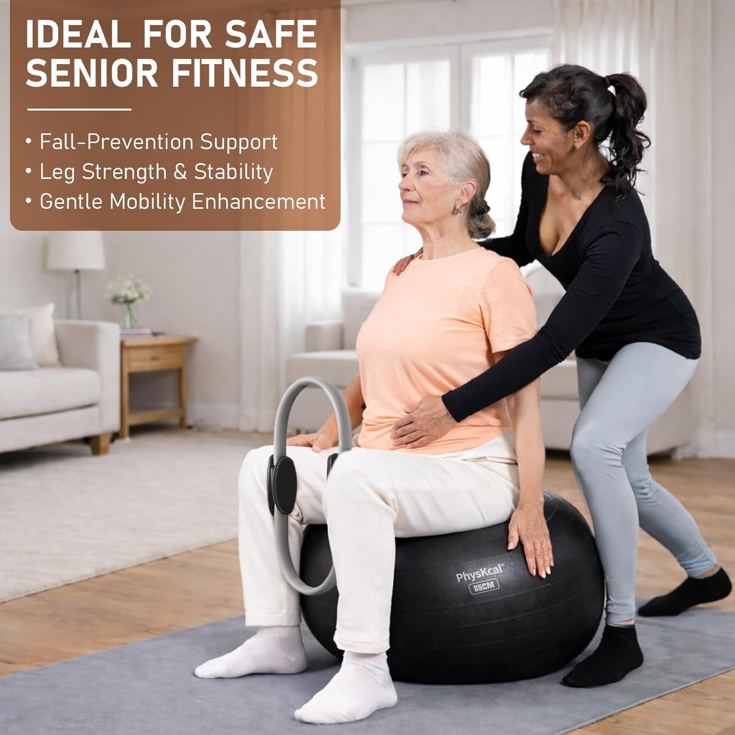 Pilates Ring, 15-Inch Magic Circle with Extra Thick Padded Handles, Pilates Equipment for Toning Inner Thighs, Arms and Strengthening Cores- Workout Guide Included - Image 6
