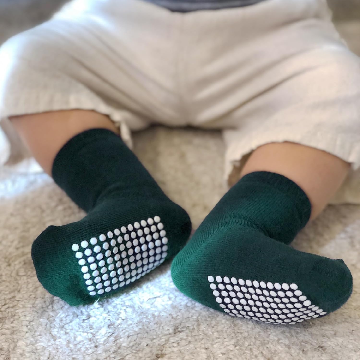 JAKIDAR 12 Pack Baby Toddler Socks Non Slip Grip Cotton Crew Socks for Boys Girls Infants Kids - Image 3