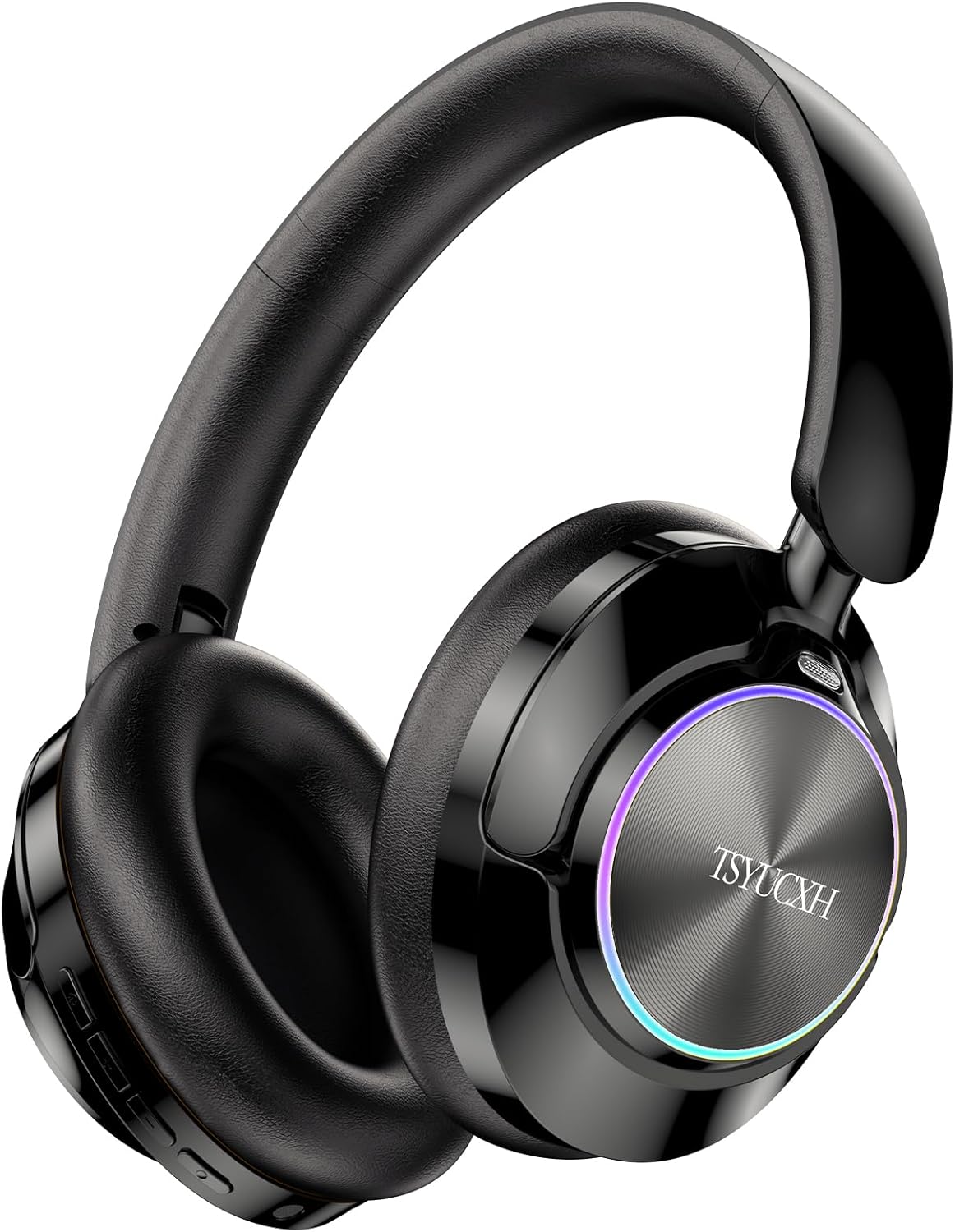 Noise Cancelling Over Ear Wireless Bluetooth Headphones with Microphone, 65h Playtime, Clear Calls, Comfort Fit for Travel (Black)