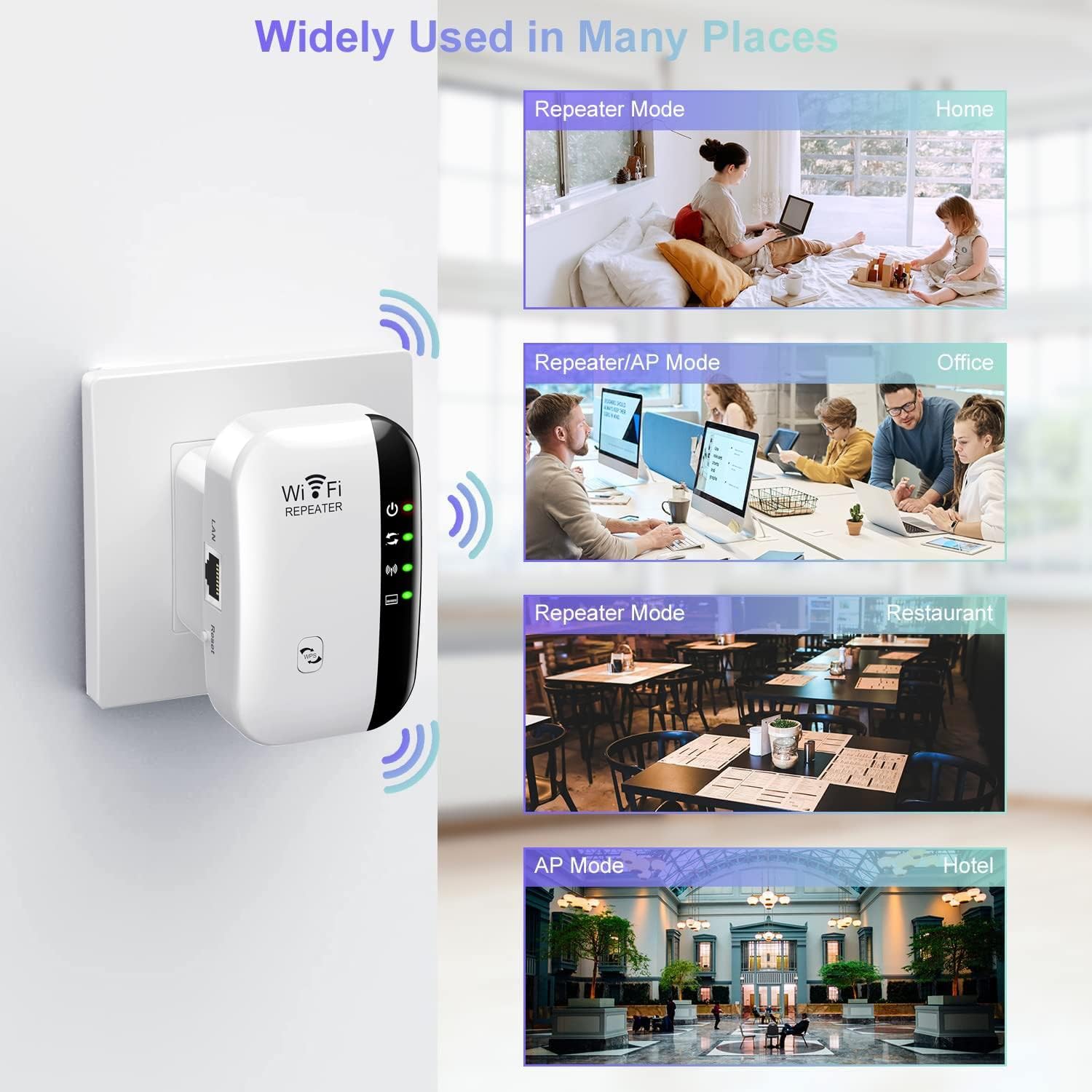WiFi Extender, WiFi Extenders Signal Booster for Home Up to 5000 sq.ft and 50 Devices, WiFi Range Extender, Wireless Repeater, Long Range Amplifier with Ethernet Port, 1-Tap Setup, Alexa Compatible - Image 3