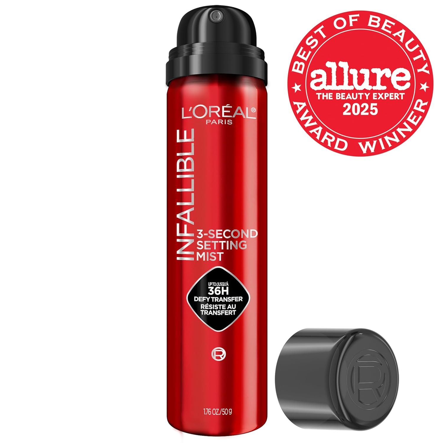 L'Oreal Paris Infallible 3-Second Setting Spray Mist, Microfine Mist for up to 36HR Wear, Clear, 1.76 oz - Image 2