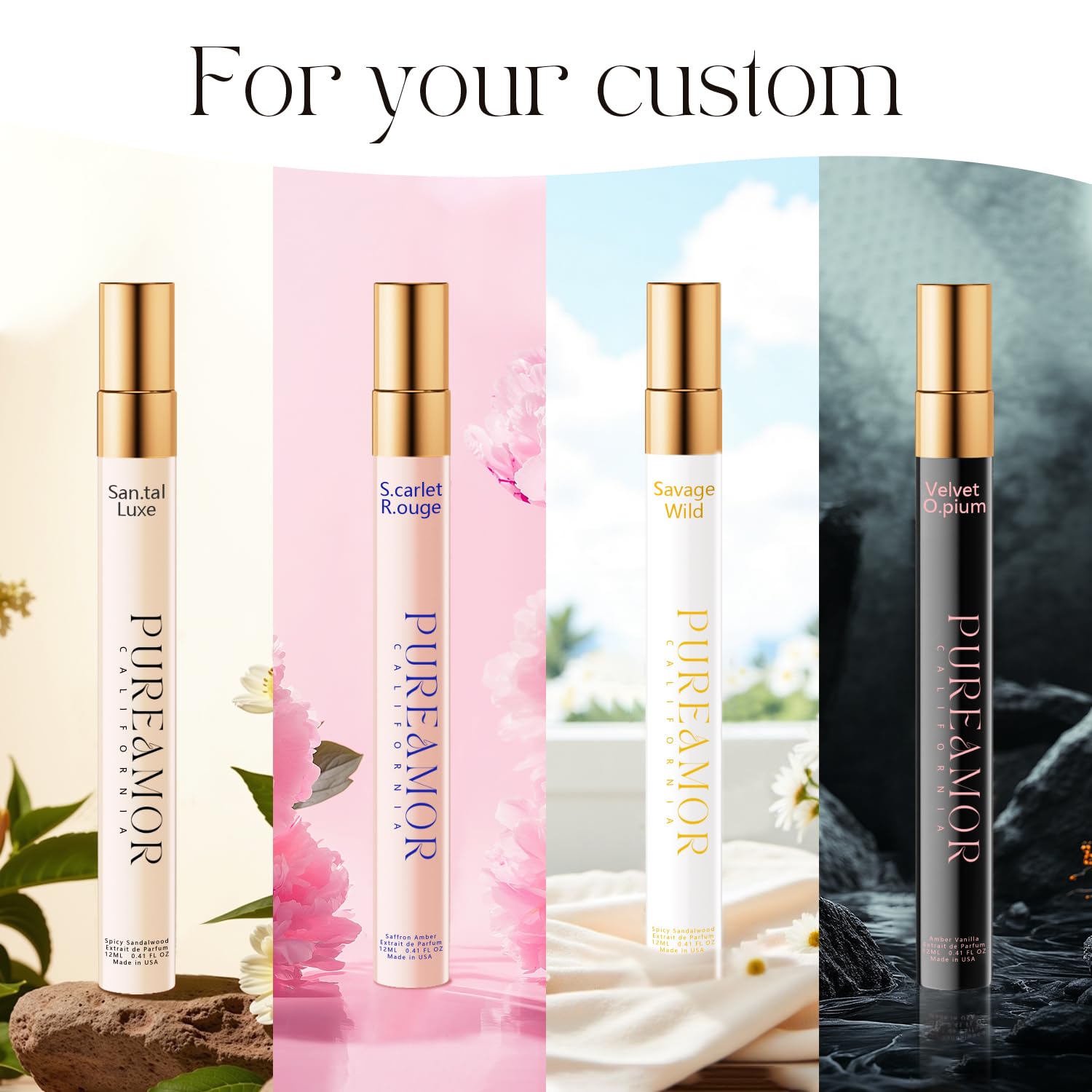 PUREAMOR Pheromones Perfumes for Women, Amber Vanilla Perfume, Long Lasting Eau De Parfum, Premium Sent Blend Cologne for Men & Women, 0.41 fl.oz Travel Size Perfumes Spray - Image 5