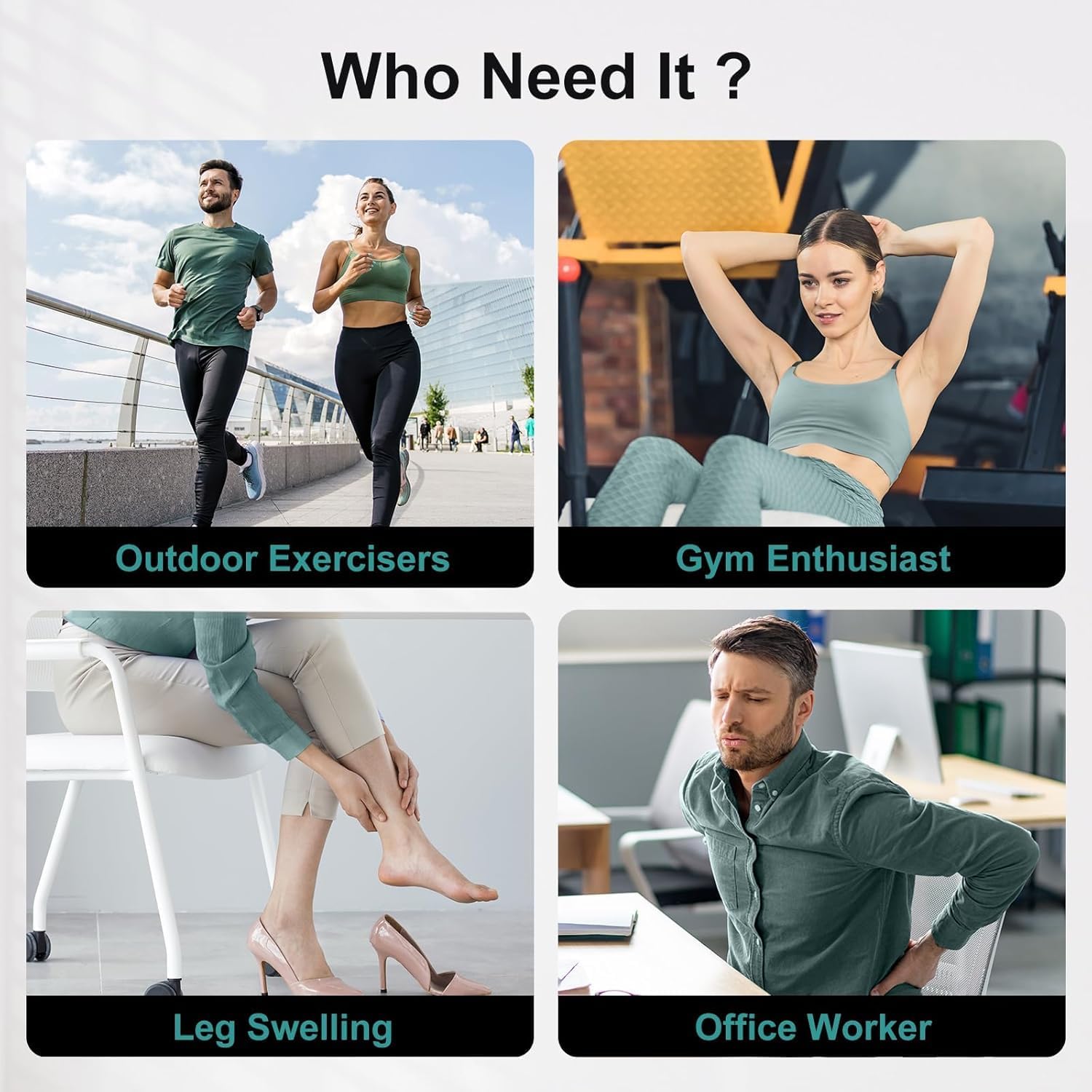 Nekteck Leg Compression Massager Recovery System, Cordless Foot and Leg Massager for Circulation and Pain Relief, Rechargeable Compression Boots with 6 Modes 4 Intensities, Legs Relaxation - Image 6