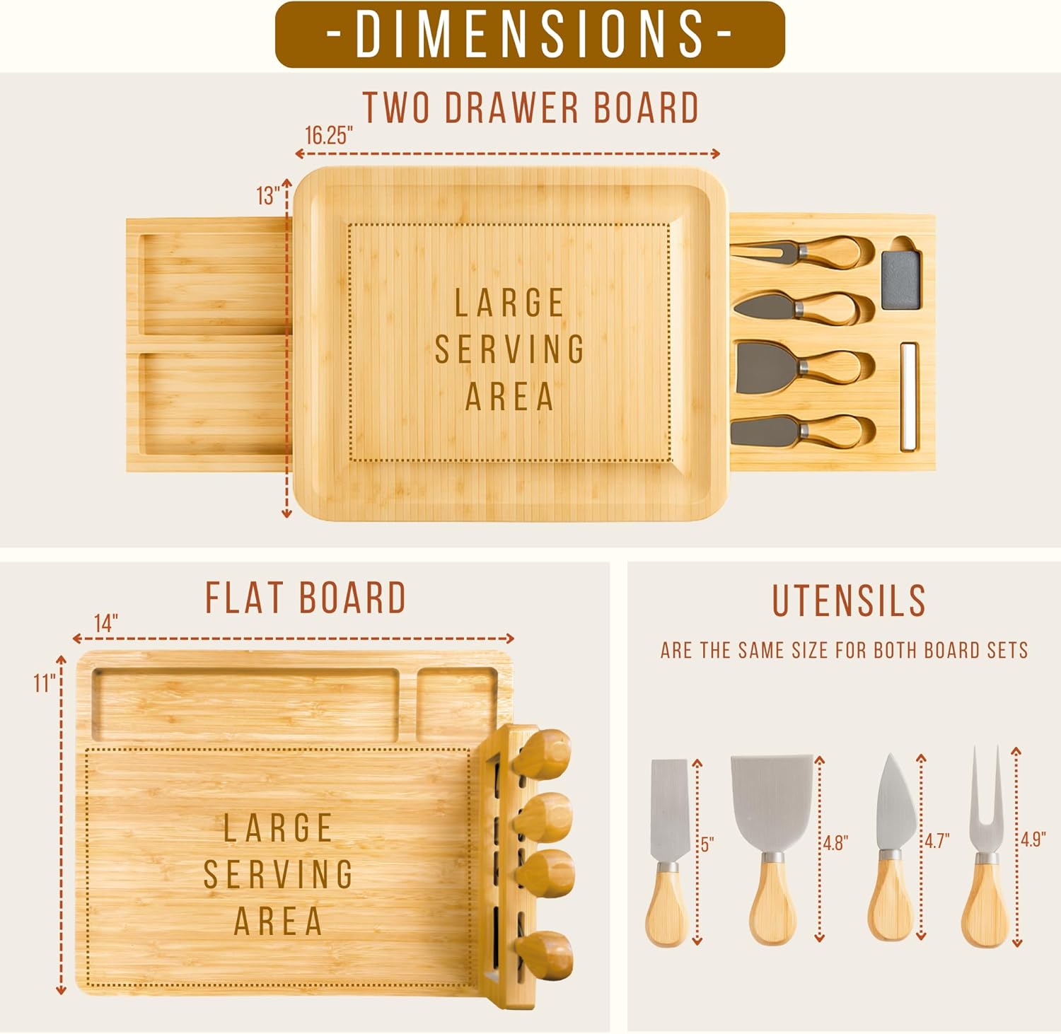 Personalized Bamboo Charcuterie Board Set with Accessories – Custom Large Serving Tray with Knives for Wedding, Anniversary, Bridal Shower, Women, Housewarming, Retirement, Couples Gift for Her, Him - Image 6