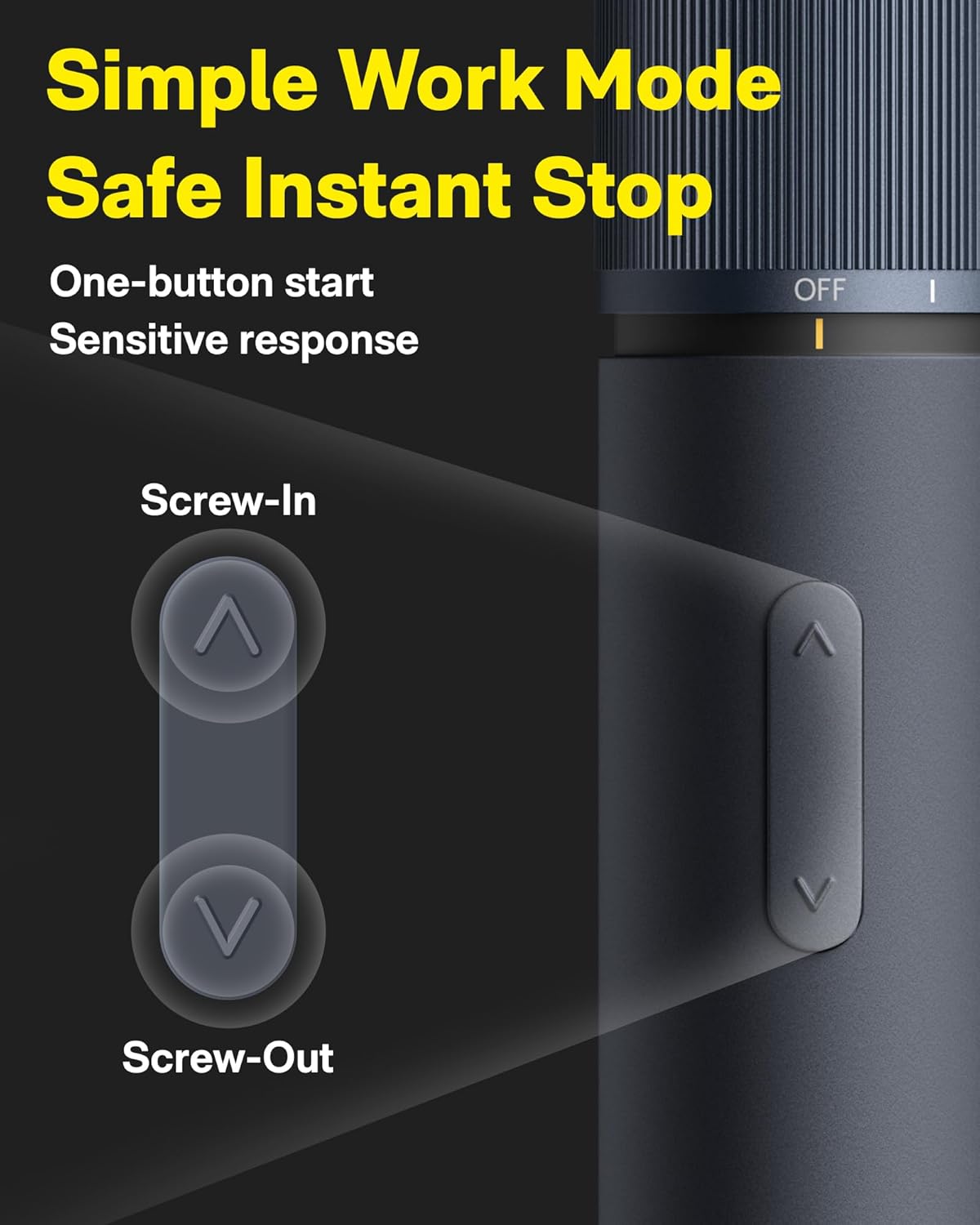 HOTO Electric Screwdriver Rechargeable, 3.6V Cordless Screwdriver Set USB-C, 1/4'' Hex Bits, 3 Torque Settings, 1500mAh Battery, LED Light & 12 S2 Metal Bits for Furniture/Electrical Repairs - Image 4