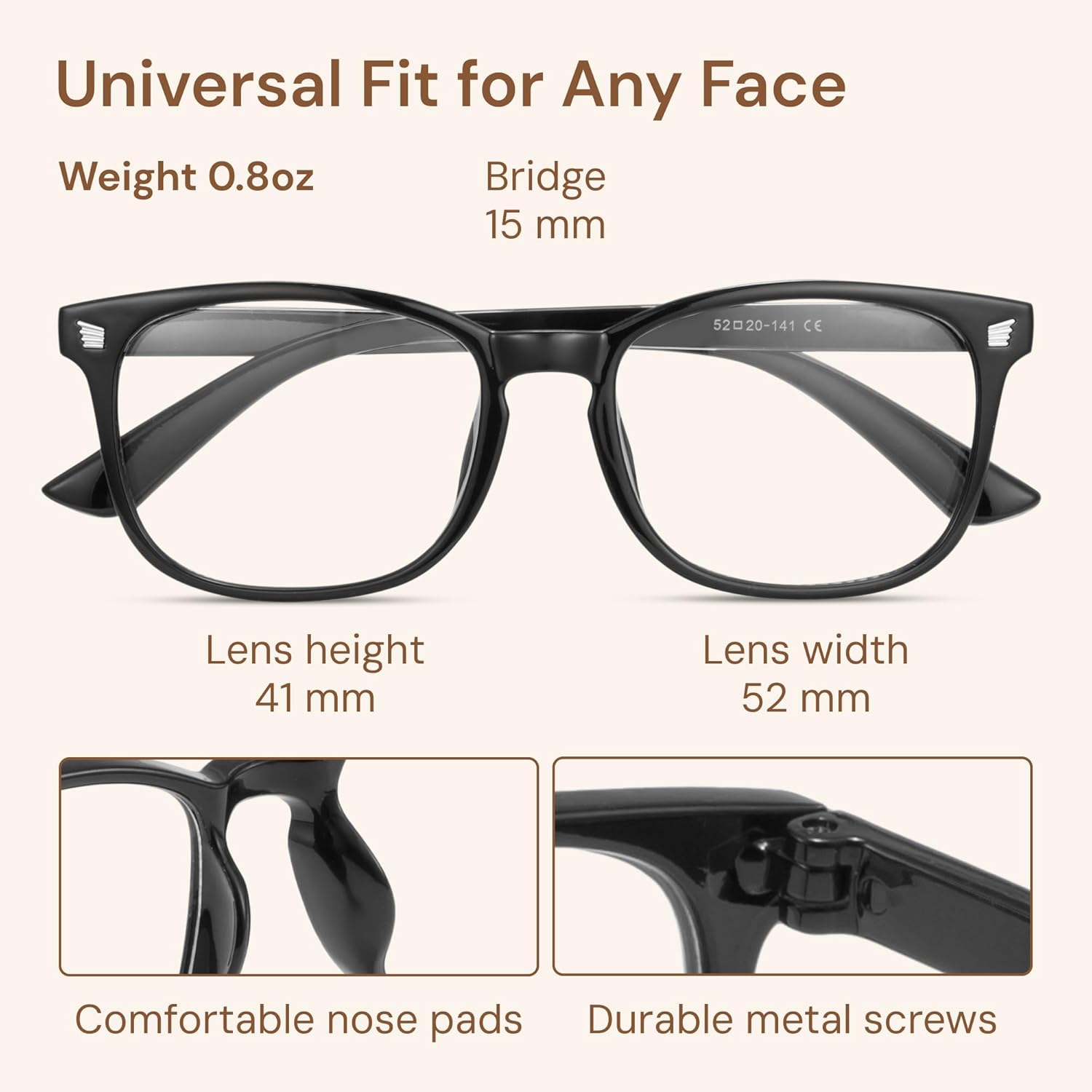 Gaoye Stylish Blue Light Glasses for Woman - Computer Glasses for Blue Light Blocking - Lightweight Frames - 3 pack - Image 5