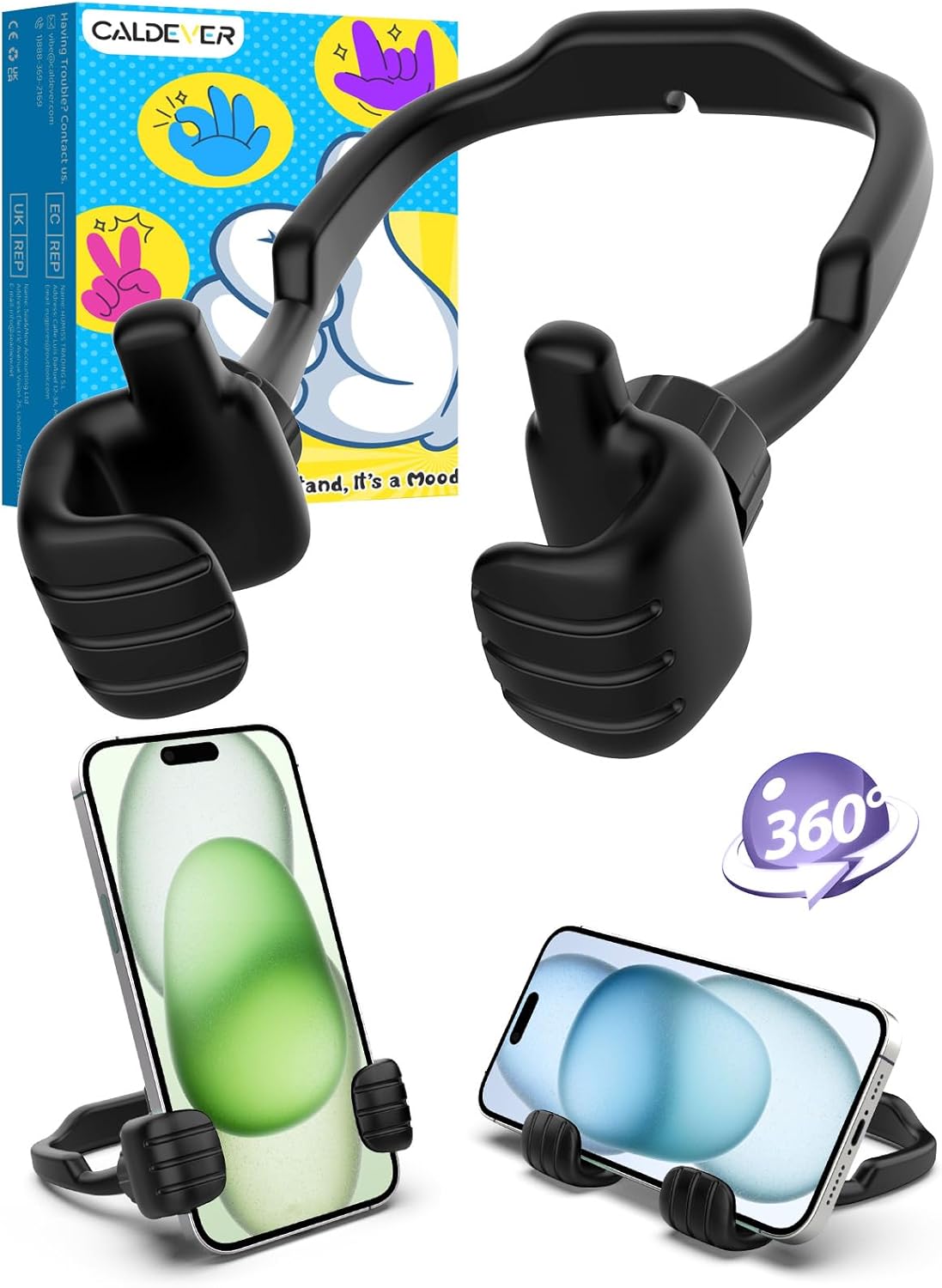 Easter Basket Stuffers for Teens Boys Girls Adults Gifts: Thumbs Up Lazy Phone Stand Cell Phone Holder for Desk Kids Teenage Men Women Funny Cool Gadget Stocking Stuffers Ideas Essentials Easter Gifts