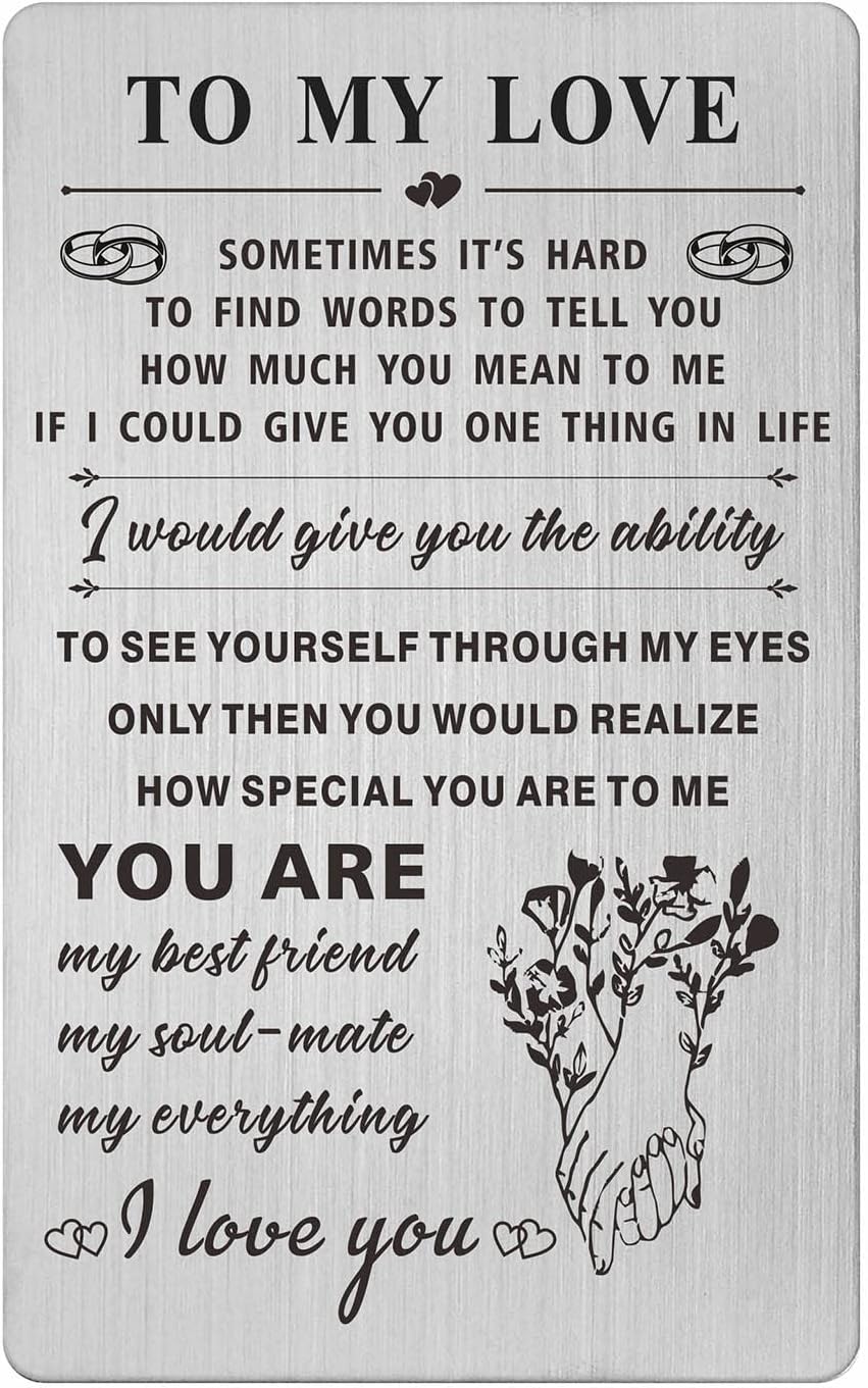 Resdink I Love You Gifts for Her Women, Romantic Wedding Anniversary Card for Girlfriend Wife, I Love You Always and Forever, Valentine's Mother's Day Christmas Birthday Card for Wife Girlfriend Woman