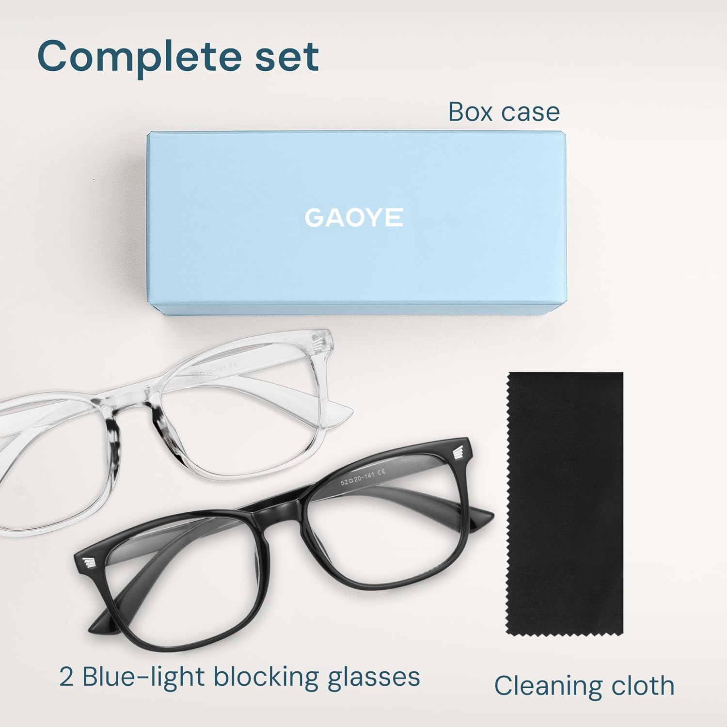 Blue Light Blocking Glasses - Fashion Square Eyeglasses, Anti UV Ray Computer Gaming Glasses Blue Blockers for Women/Men - Image 7