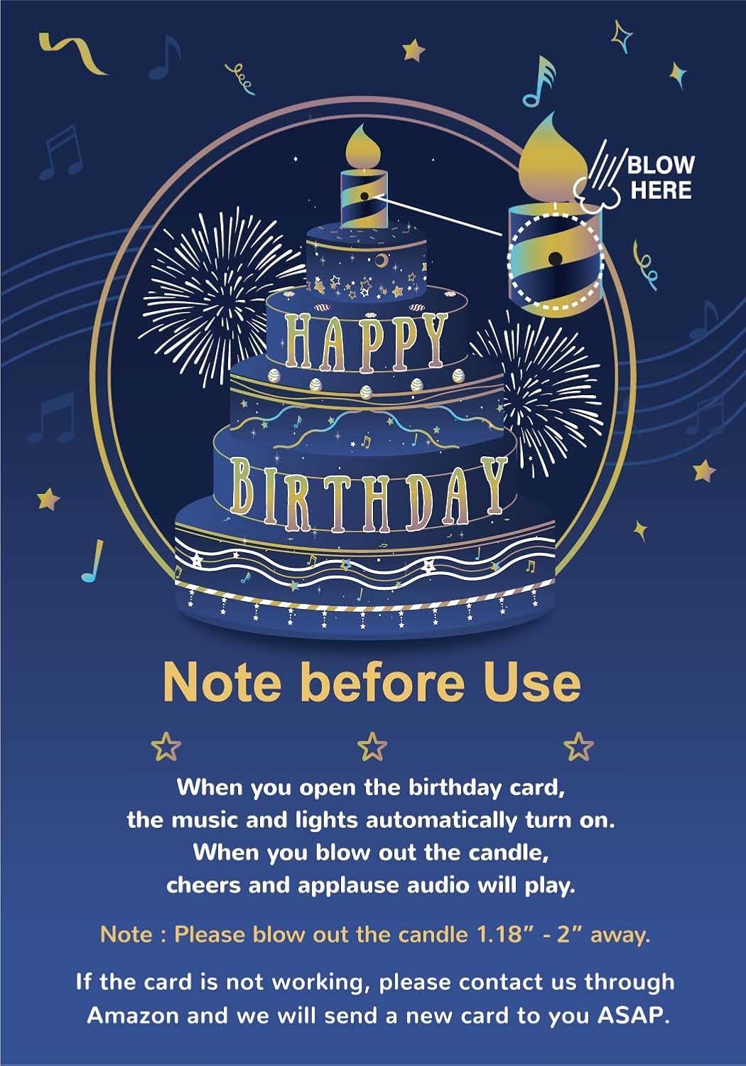 3D Pop Up Birthday Cards, Musical LED Lights Birthday Cards, Greeting Cards, Birthday Gifts for Mom Women Men Kids Child Dad Father Wife - Image 8