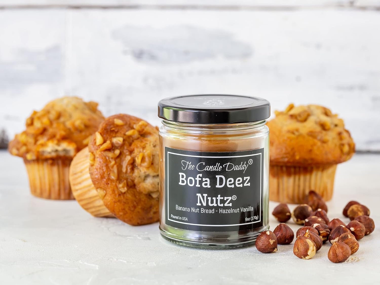 Bofa Deez Nutz- Funny- Banana Nut Bread n Hazelnut Vanilla- Scented Candle- Double Pour- 6 Ounce- 40 Hour Burn Time - Image 5