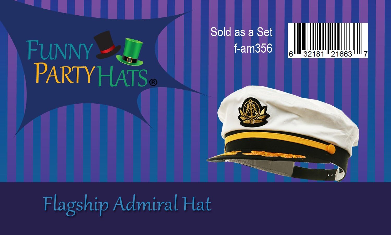 Funny Party Hats Yacht Captain Hat – Sailor Cap, Skipper Hat, Navy Marine Hat - Adjustable - Costume Accessories (White) - Image 7