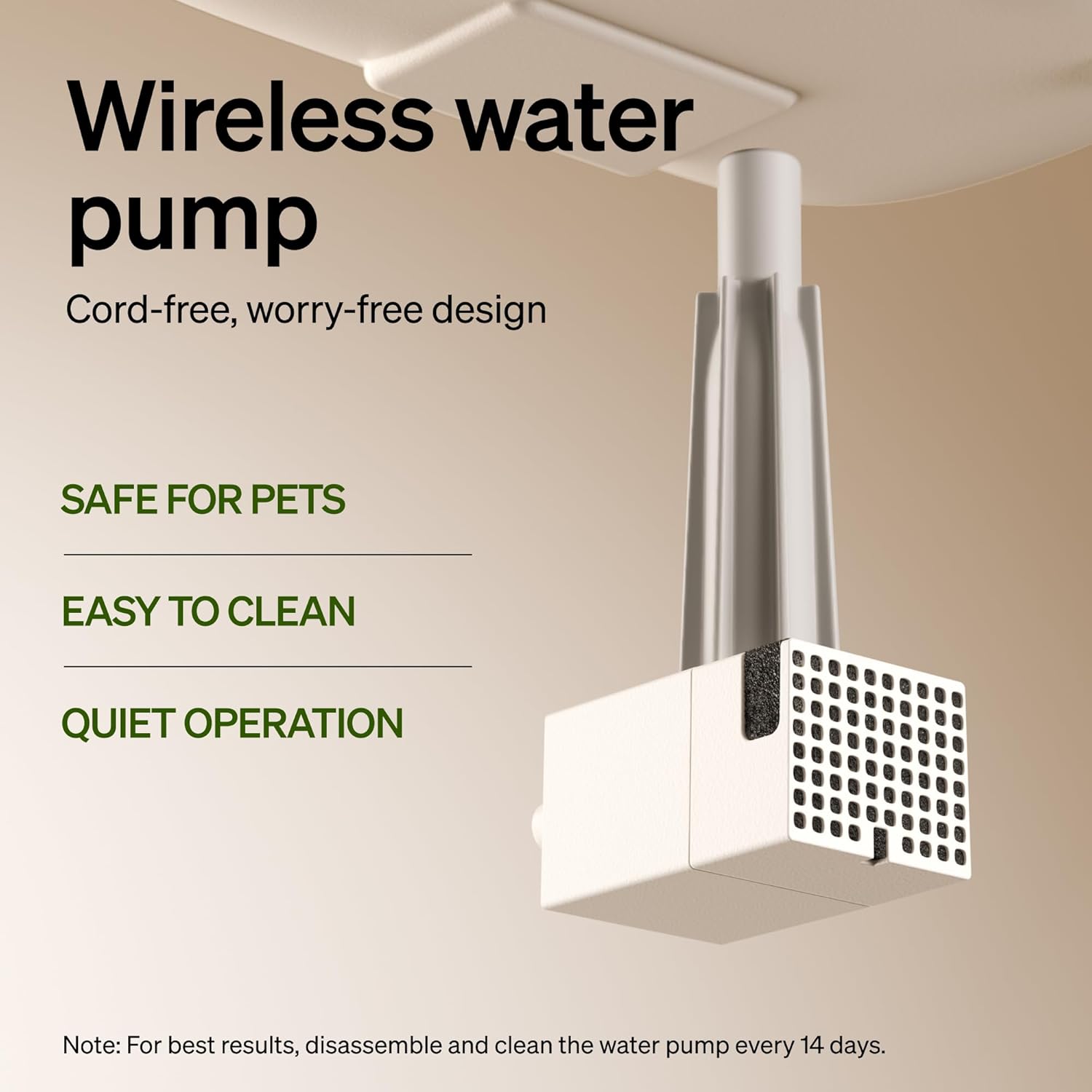 PETLIBRO Cat Water Fountain, Cordless Pet Water Fountain Battery Operated, 2.5L/84oz Dockstream Water Fountains for Cats Indoor, Cat Fountain with Stainless Steel Tray, Easy to Clean BPA-Free - Image 6