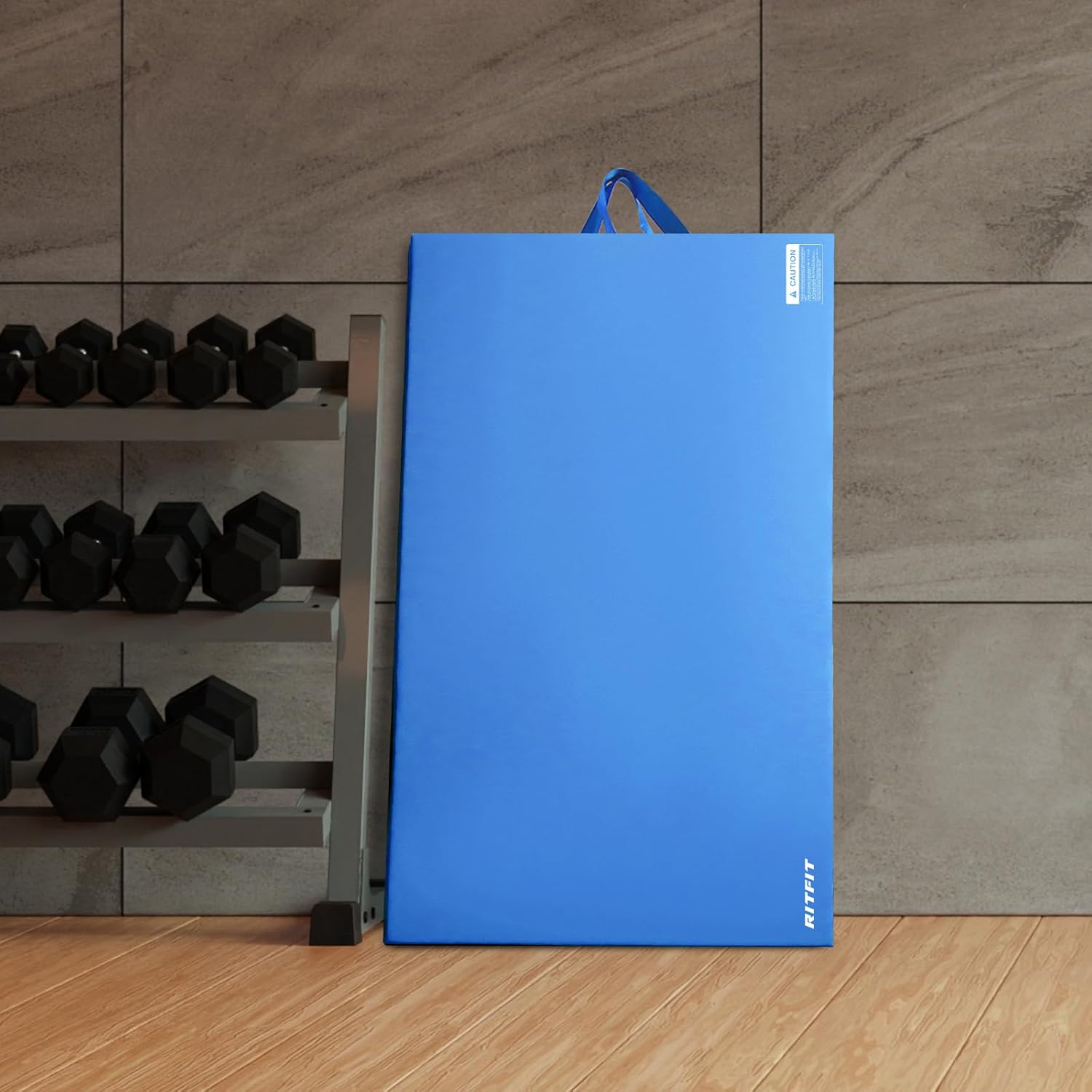 RitFit Upgraded Folding Exercise Mat, 2 Inch Thick Gymnastics Mat 3’x6’,4’x8’,4x10’,2'x8' with Carrying Handles for Yoga, MMA, Stretching, Core Workouts and Home Gym Protective Flooring - Image 6