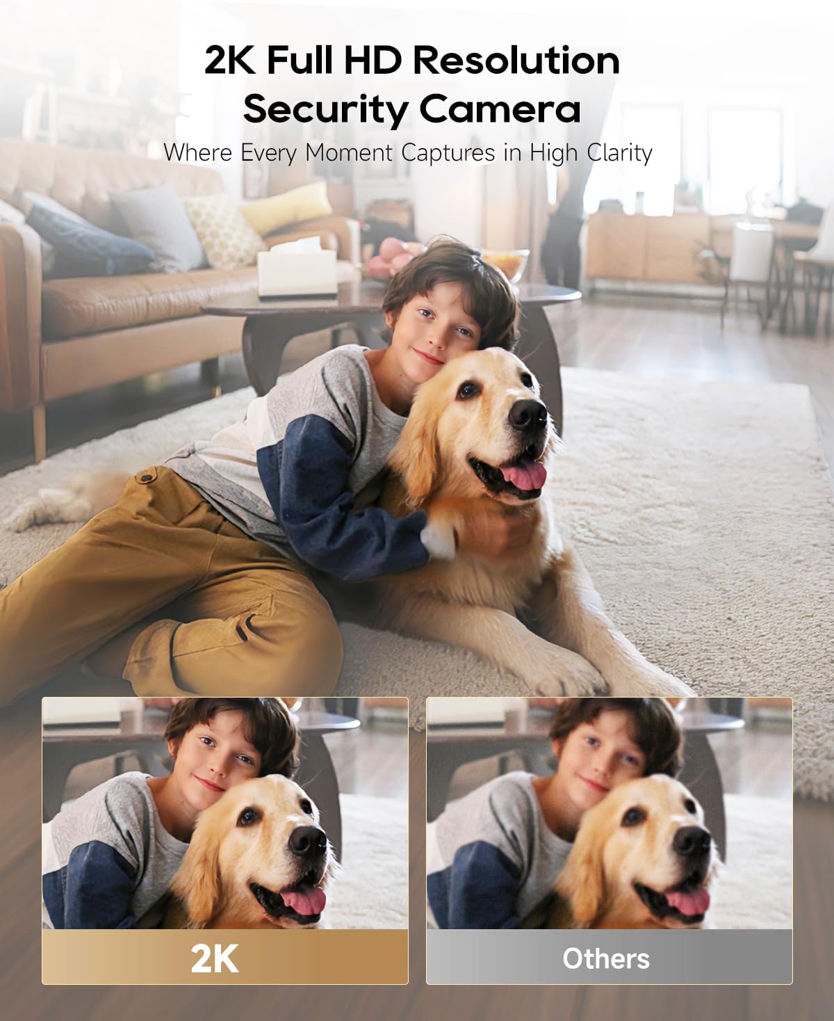 DREAME Pet Dog Camera, 2K 3MP Indoor Security Camera Motion Detection, 5G/2.4G Dual-Band Wi-Fi, Physical Privacy Mode, Night Vision, 2-Way Audio, Cloud & SD Card Storage, Works with Alexa & Google - Image 3
