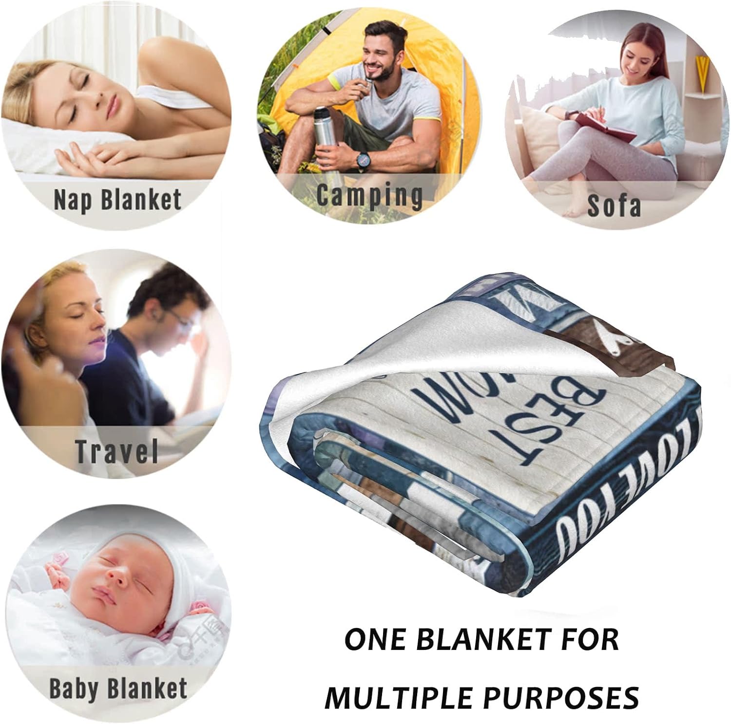 Gifts for Mom, Anniversary Birthday Gifts for Mom, Blanket to Mom from Daughter Son, Presents for Mother's Day,Christmas, Valentines, Soft Flannel Throw Blanket Bed Blanket (50x60) - Image 6