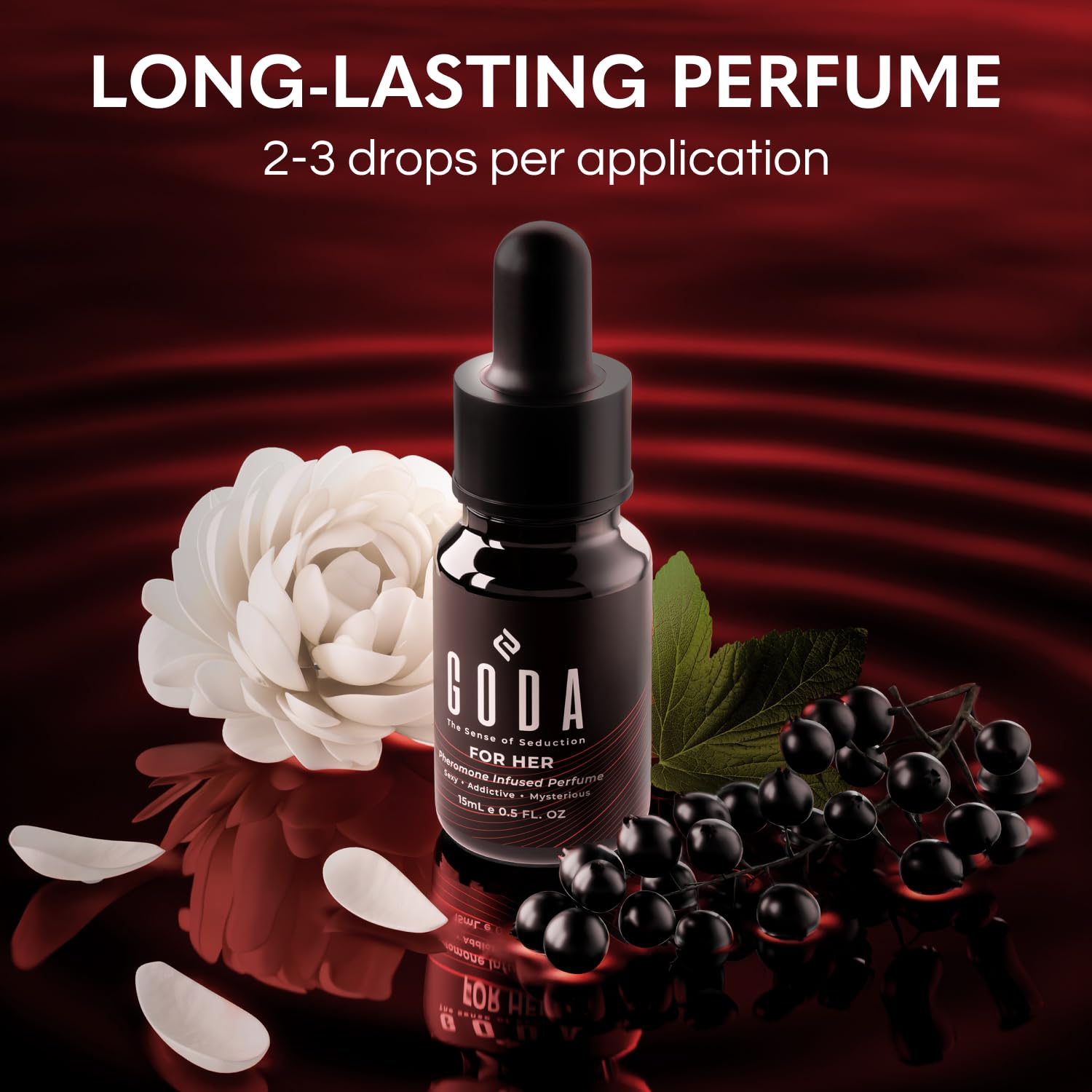GODA Pheromones Perfume for Women – The Original – Long-Lasting Women's Fragrances with Jasmine and Rose, Vegan & Cruelty-Free – 15ml/0.50 fl. oz - Image 5